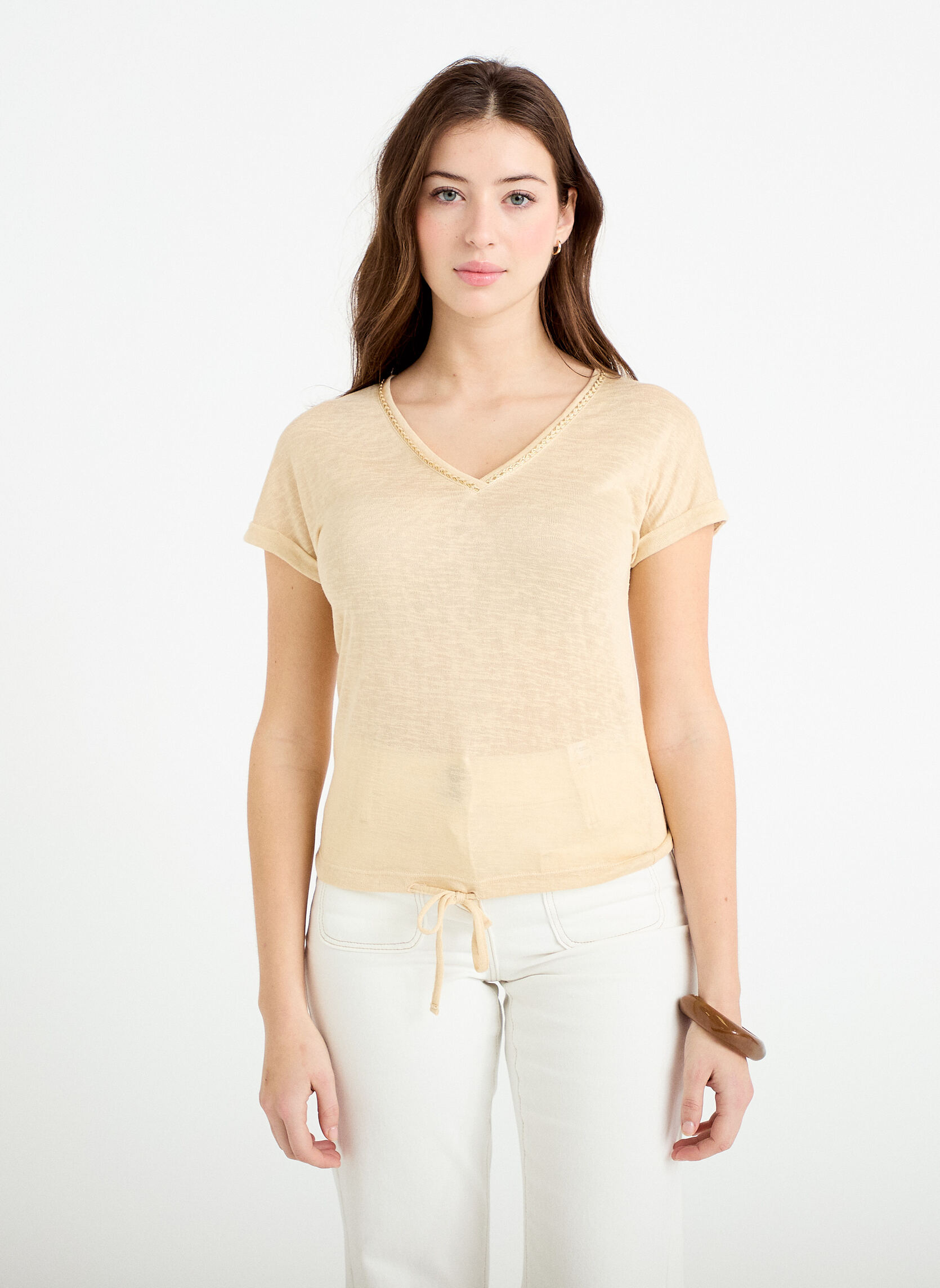 Tee-shirts KLINNOUV femme beige Cache Cache Tee-shirts KLINNOUV femme beige Beige