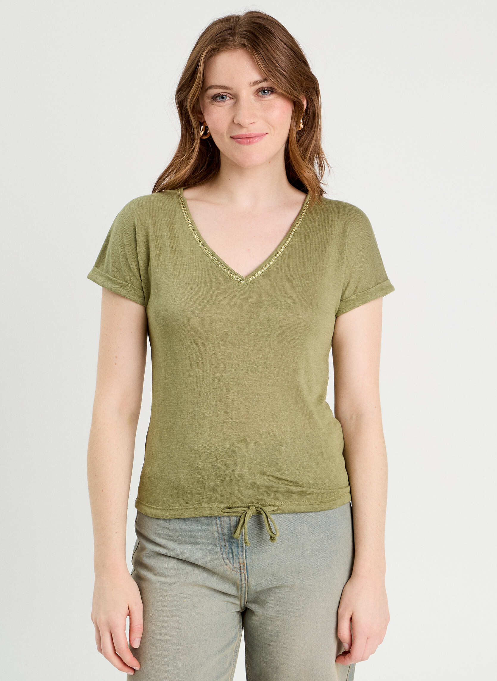 Tee-shirts KLINNOUV femme vert Cache Cache Tee-shirts KLINNOUV femme vert Kaki