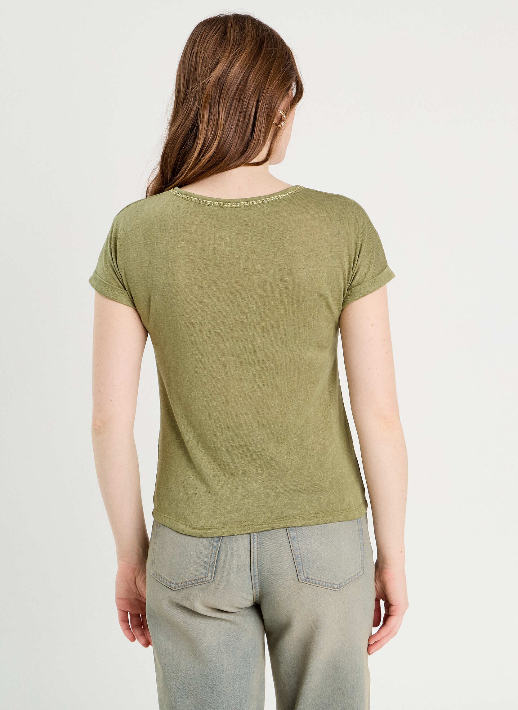 Tee-shirts KLINNOUV femme vert Cache Cache Tee-shirts KLINNOUV femme vert Kaki