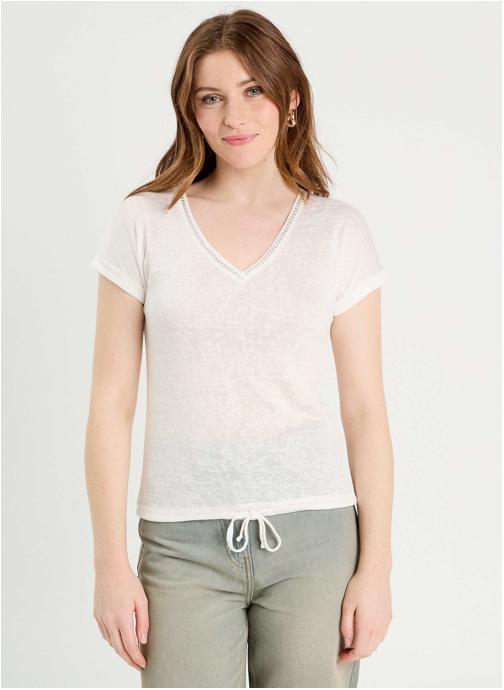 Cache Cache Tee-shirts KLINNOUV femme blanc