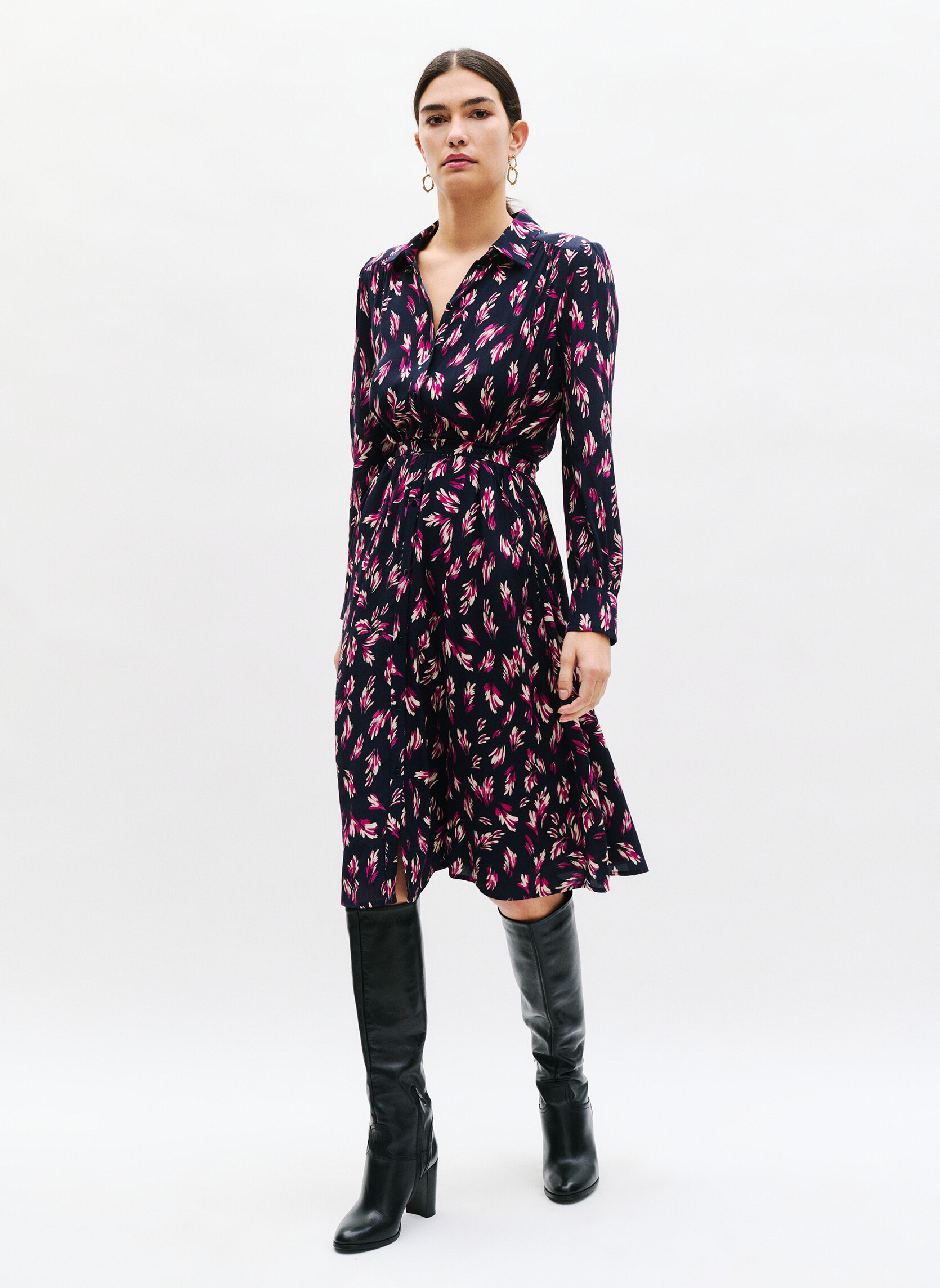 Robes 251R-RUBBY femme bleu Caroll Robes 251R-RUBBY femme bleu Bleu marine