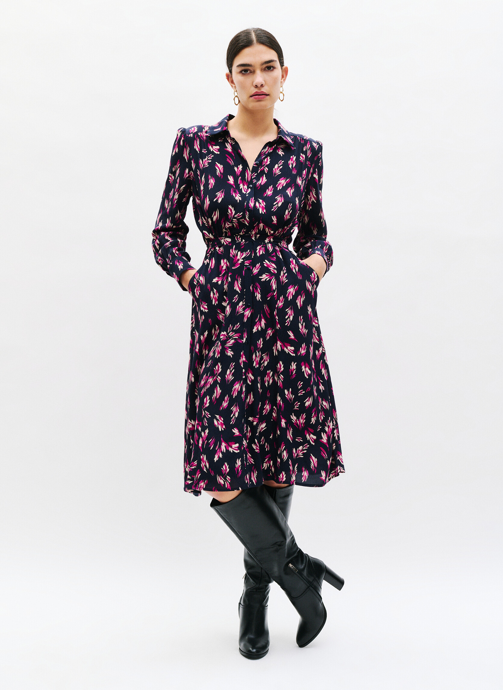 Robes 251R-RUBBY femme bleu Caroll Robes 251R-RUBBY femme bleu Bleu marine