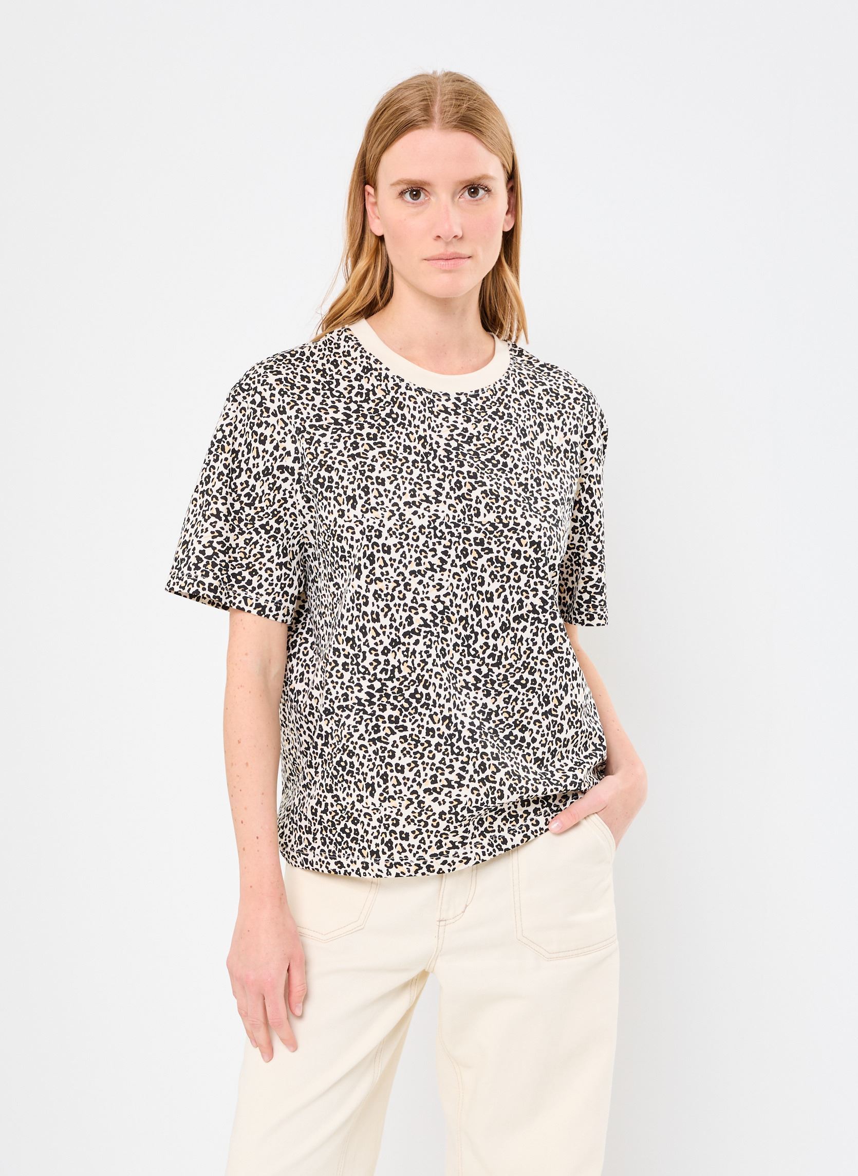 Tee-shirts manches courtes TORIANE LEOPARD femme marron MADE BY Tee-shirts manches courtes TORIANE LEOPARD femme marron ANI-LEOSOFT-W