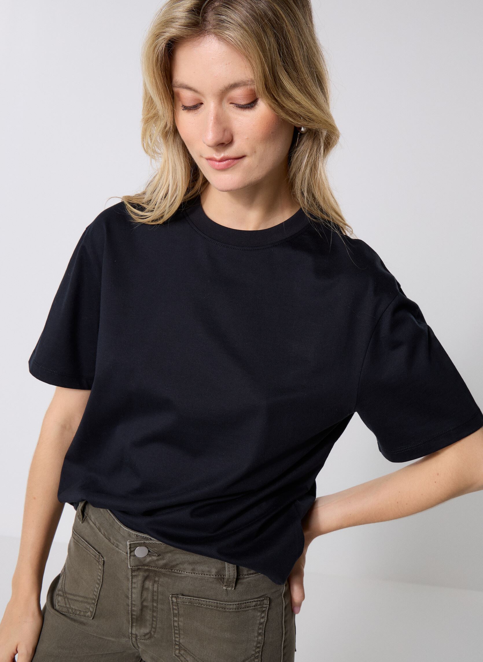Tee-shirts manches courtes TORIANE2 femme noir MADE BY Tee-shirts manches courtes TORIANE2 femme noir JET BLACK