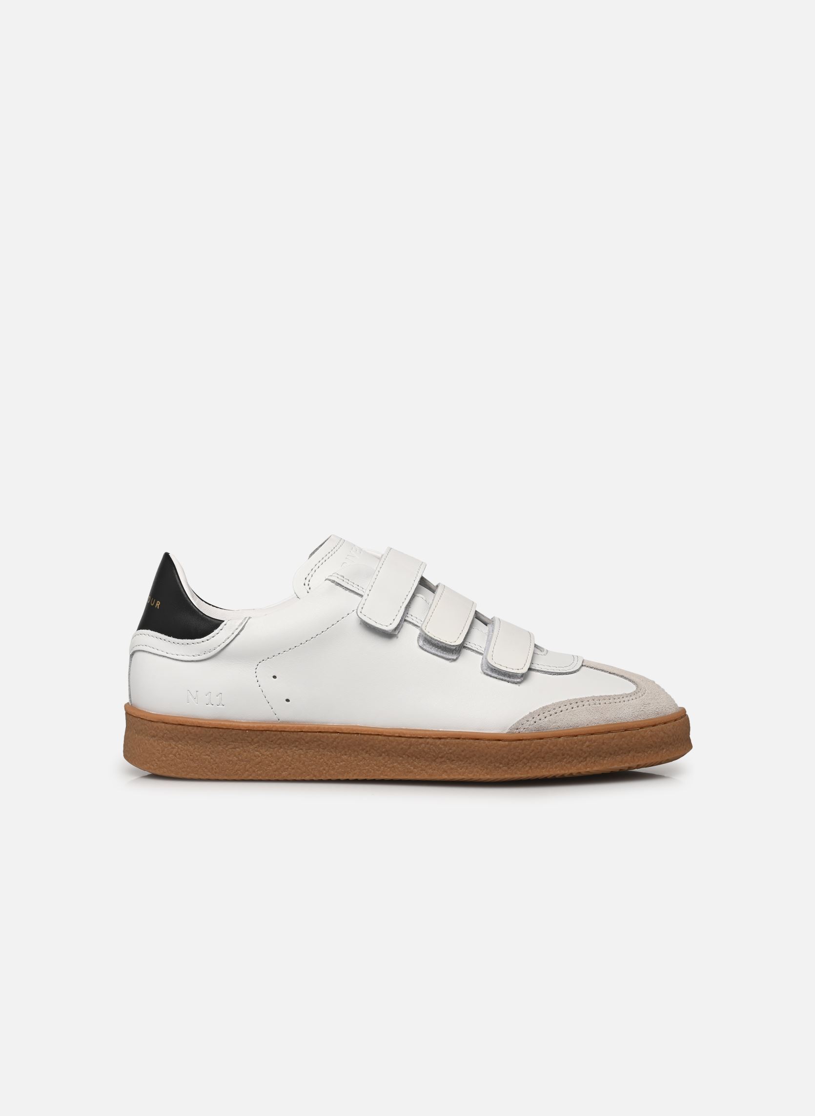 Baskets Basket n°11 - Cuir - Blanc/Noir femme blanc Rivecour Baskets Basket n°11 - Cuir - Blanc/Noir femme blanc BLANC/NOIR