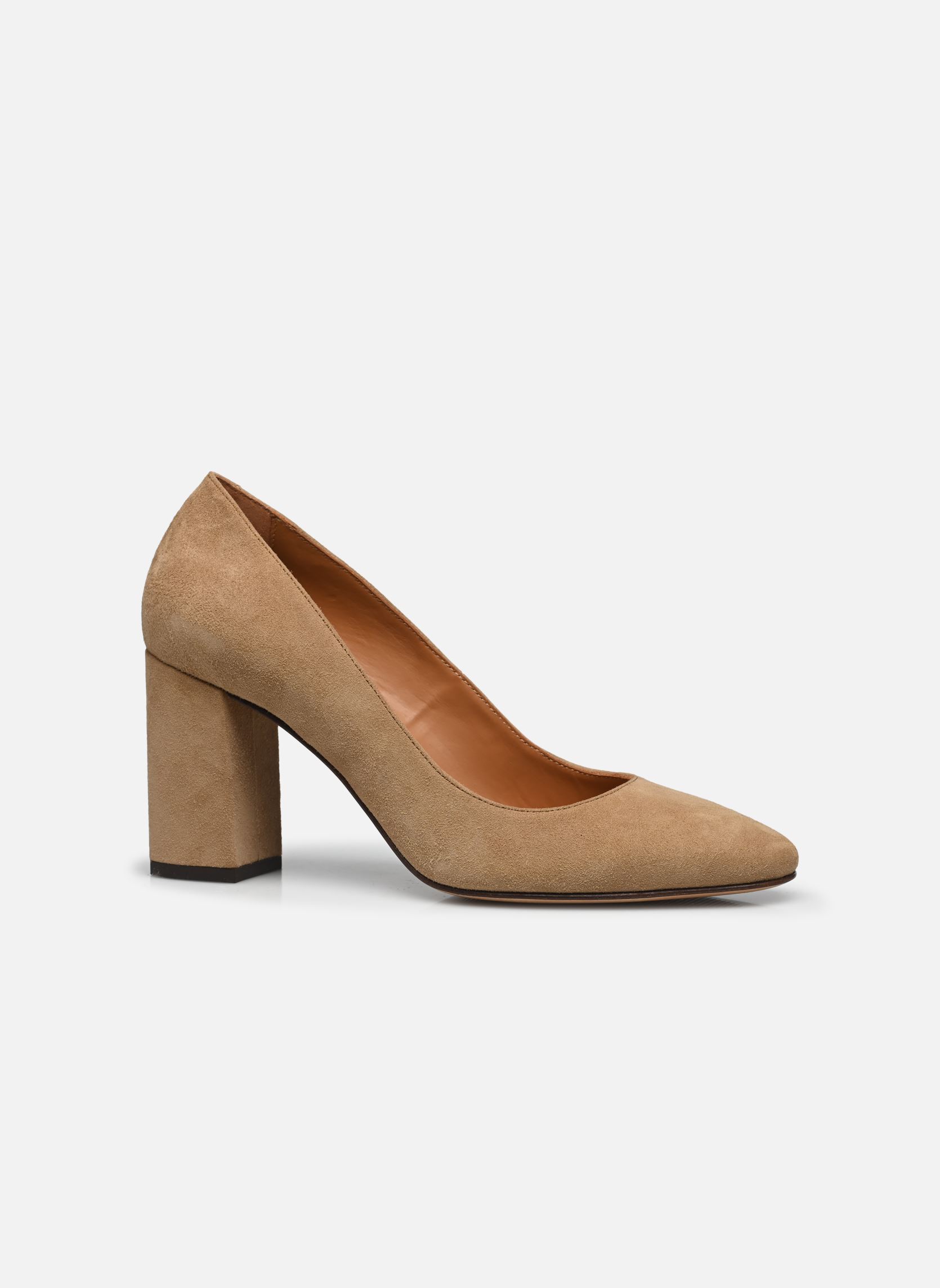 Zapatos de tacón Escarpins n°121 - Chevre velours - Beige mujer beige Rivecour Zapatos de tacón Escarpins n°121 - Chevre velours - Beige mujer beige BEIGE