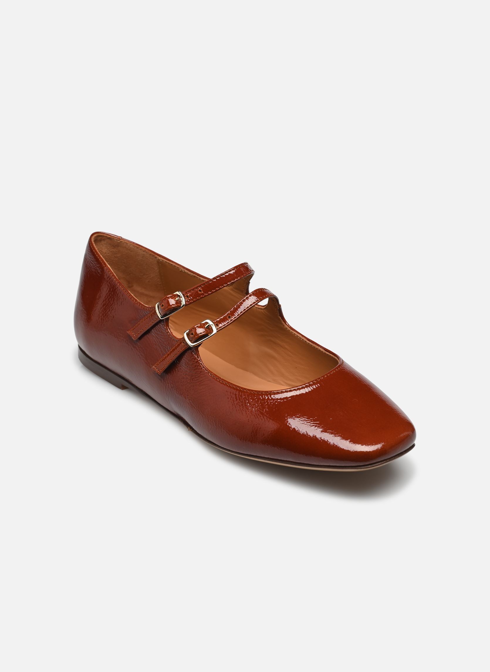 Babys Babies n°128 - Cuir vernis - Cognac damen braun Rivecour Babys Babies n°128 - Cuir vernis - Cognac damen braun COGNAC