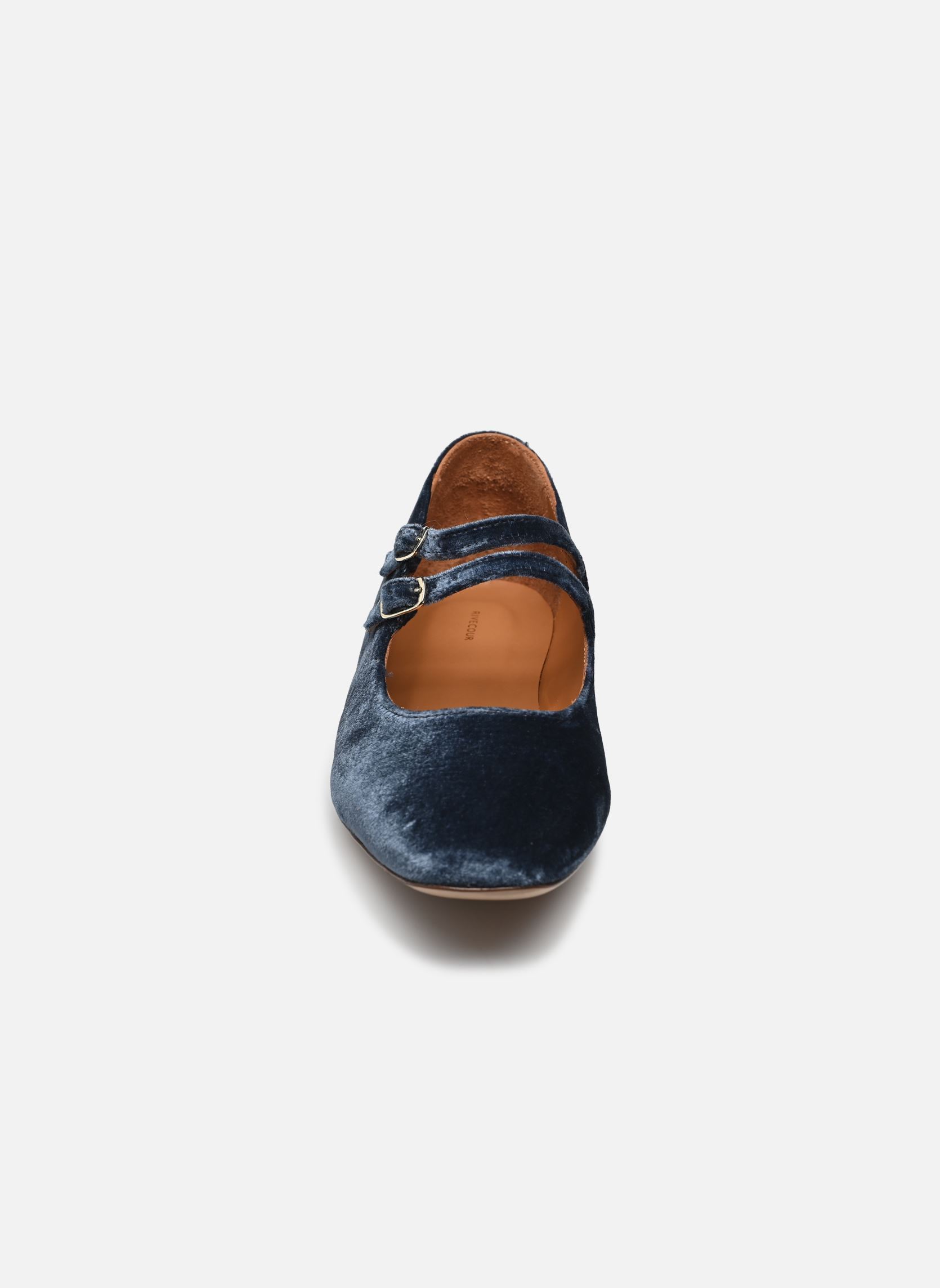 Mary Janes Babies n°128 - Velours - Denim dames blauw Rivecour Mary Janes Babies n°128 - Velours - Denim dames blauw DENIM