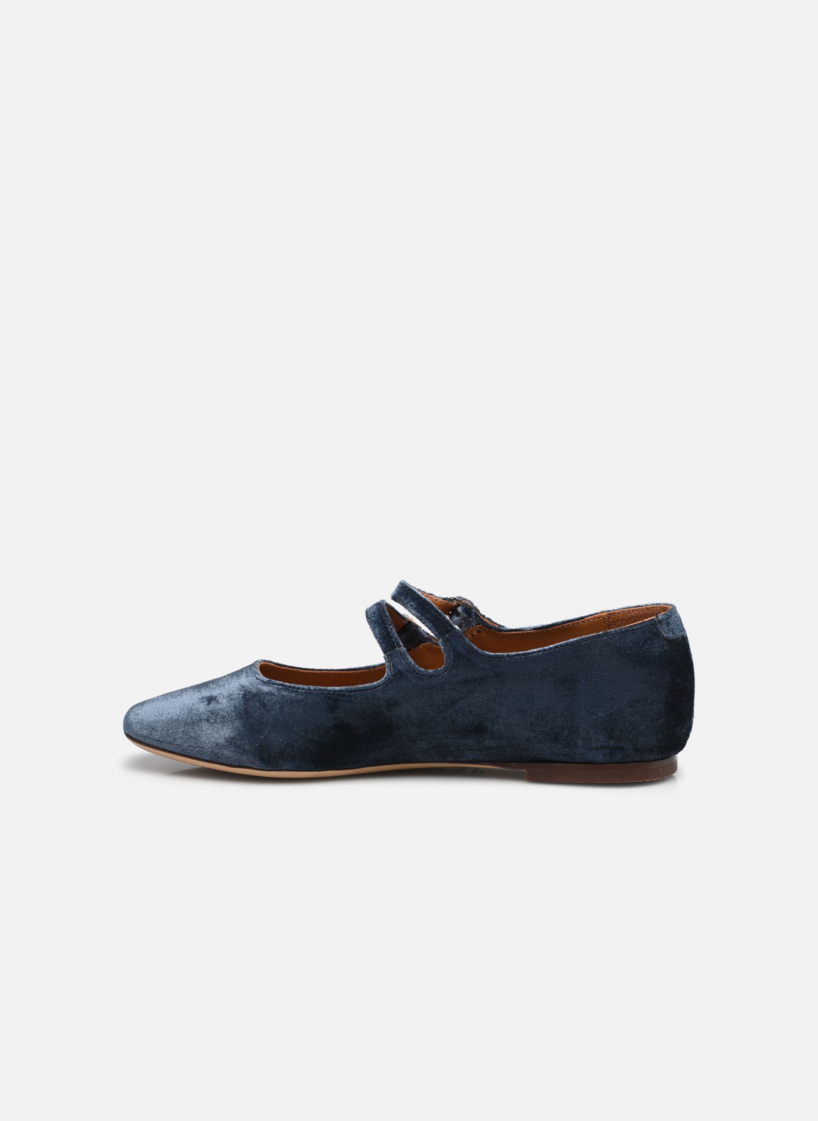 Mary Janes Babies n°128 - Velours - Denim dames blauw Rivecour Mary Janes Babies n°128 - Velours - Denim dames blauw DENIM