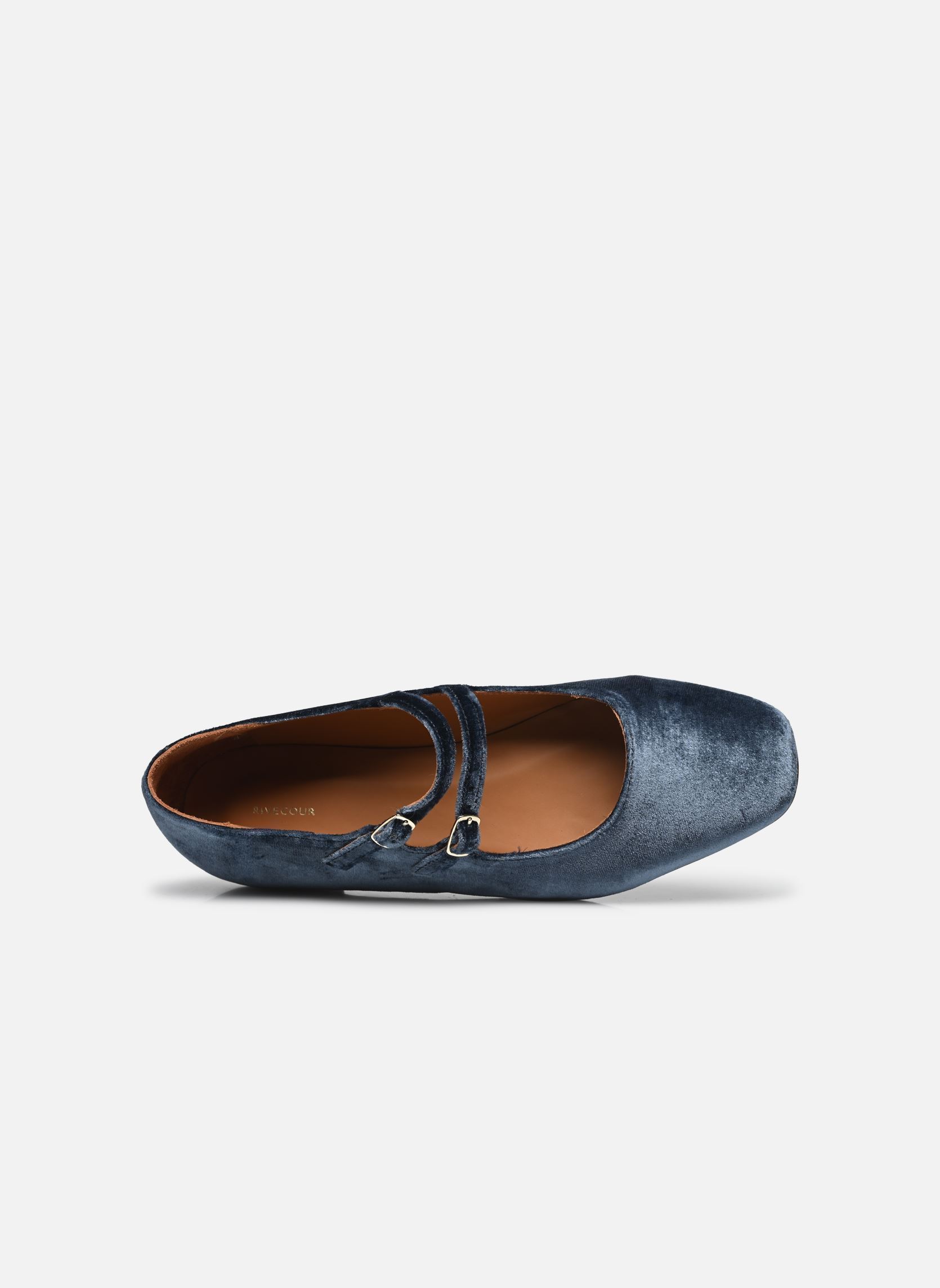 Mary Janes Babies n°128 - Velours - Denim dames blauw Rivecour Mary Janes Babies n°128 - Velours - Denim dames blauw DENIM