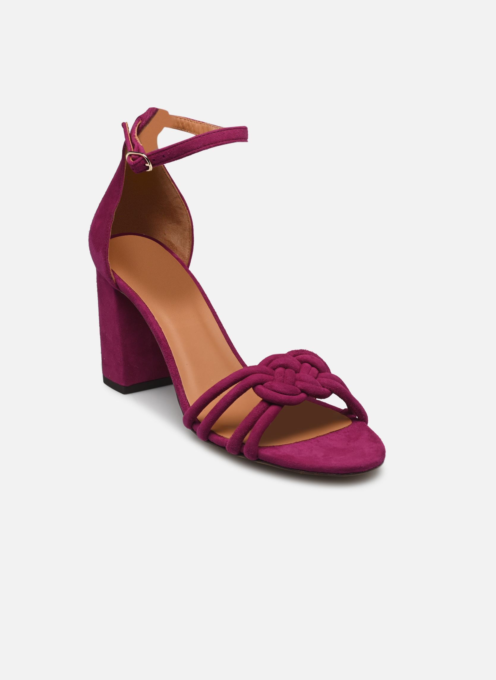 Sandalen Sandales n°191 - Suede - Prune damen violett Rivecour Sandalen Sandales n°191 - Suede - Prune damen violett PRUNE