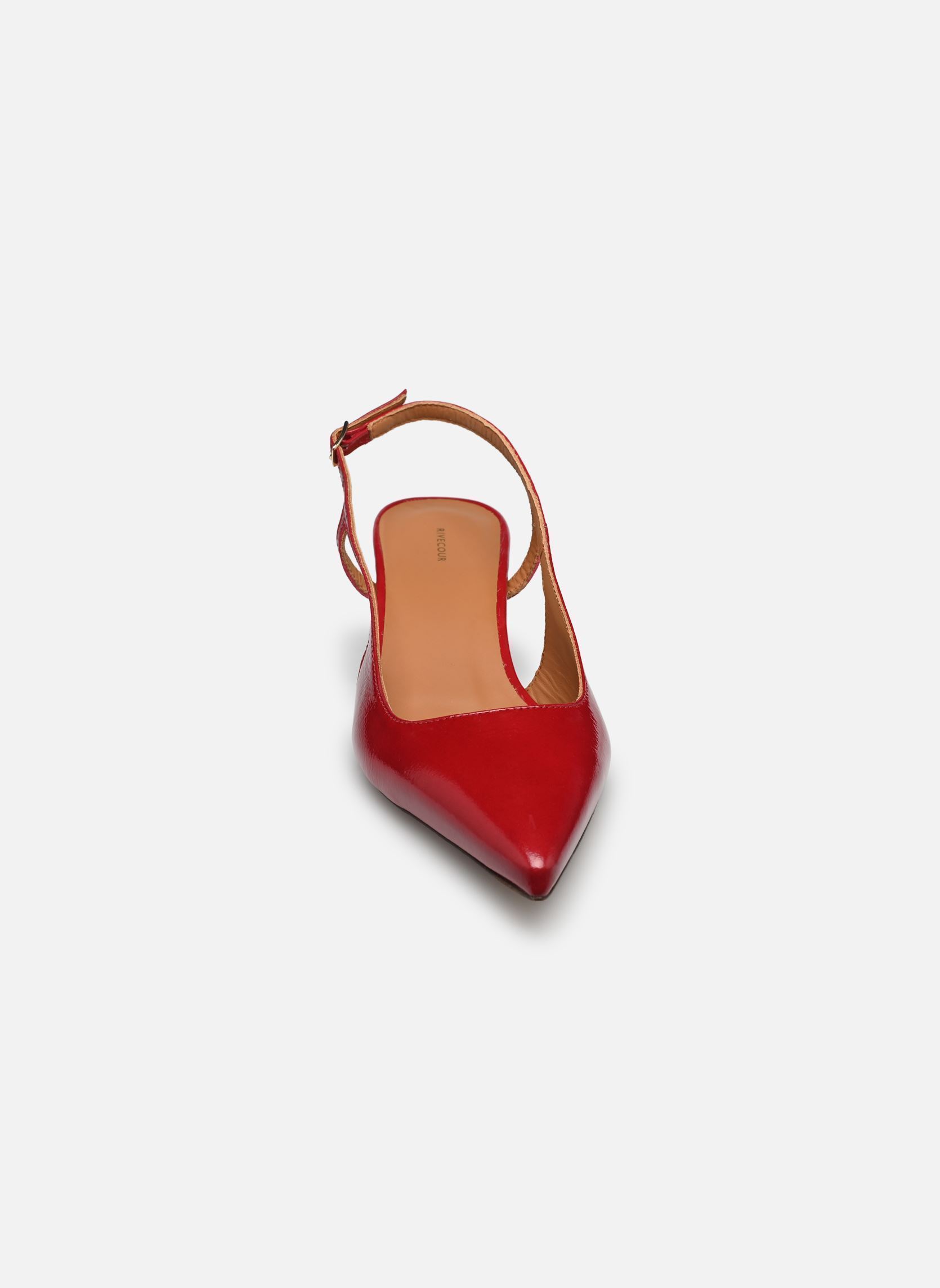 Slingback pumps Slingback n°412 - Cuir vernis - Rouge dames rood Rivecour Slingback pumps Slingback n°412 - Cuir vernis - Rouge dames rood ROUGE