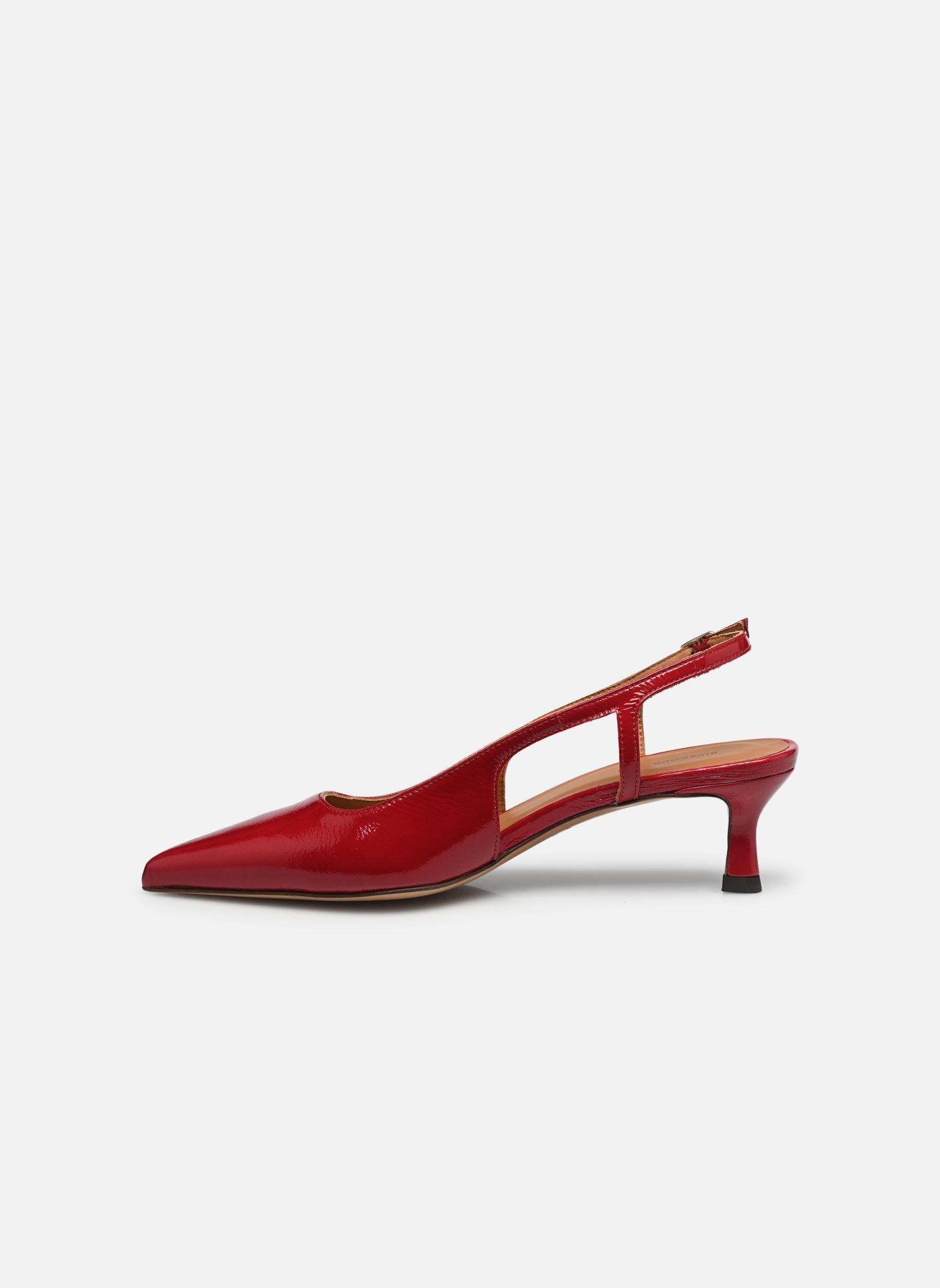 Slingback pumps Slingback n°412 - Cuir vernis - Rouge dames rood Rivecour Slingback pumps Slingback n°412 - Cuir vernis - Rouge dames rood ROUGE