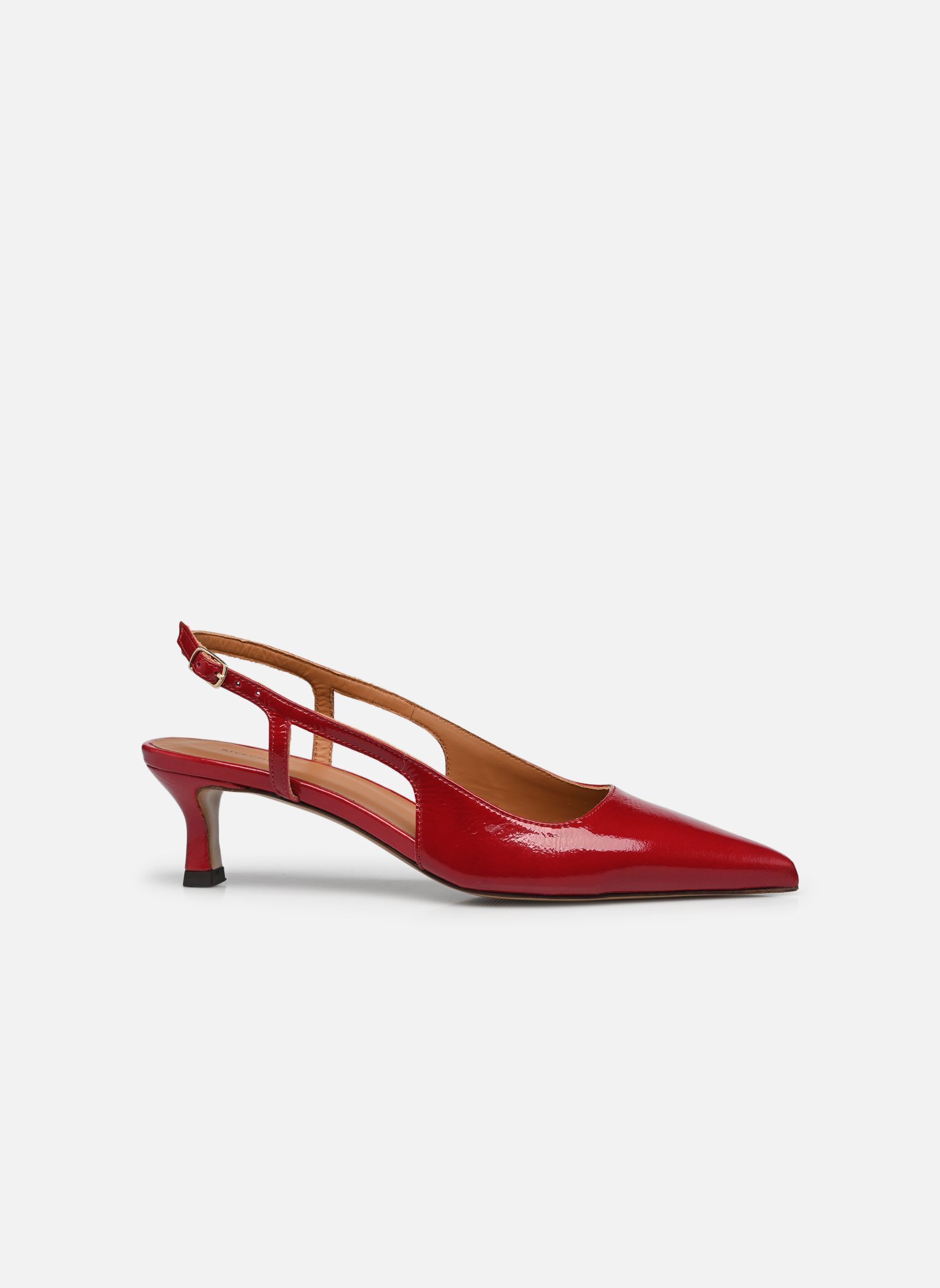 Slingback pumps Slingback n°412 - Cuir vernis - Rouge dames rood Rivecour Slingback pumps Slingback n°412 - Cuir vernis - Rouge dames rood ROUGE