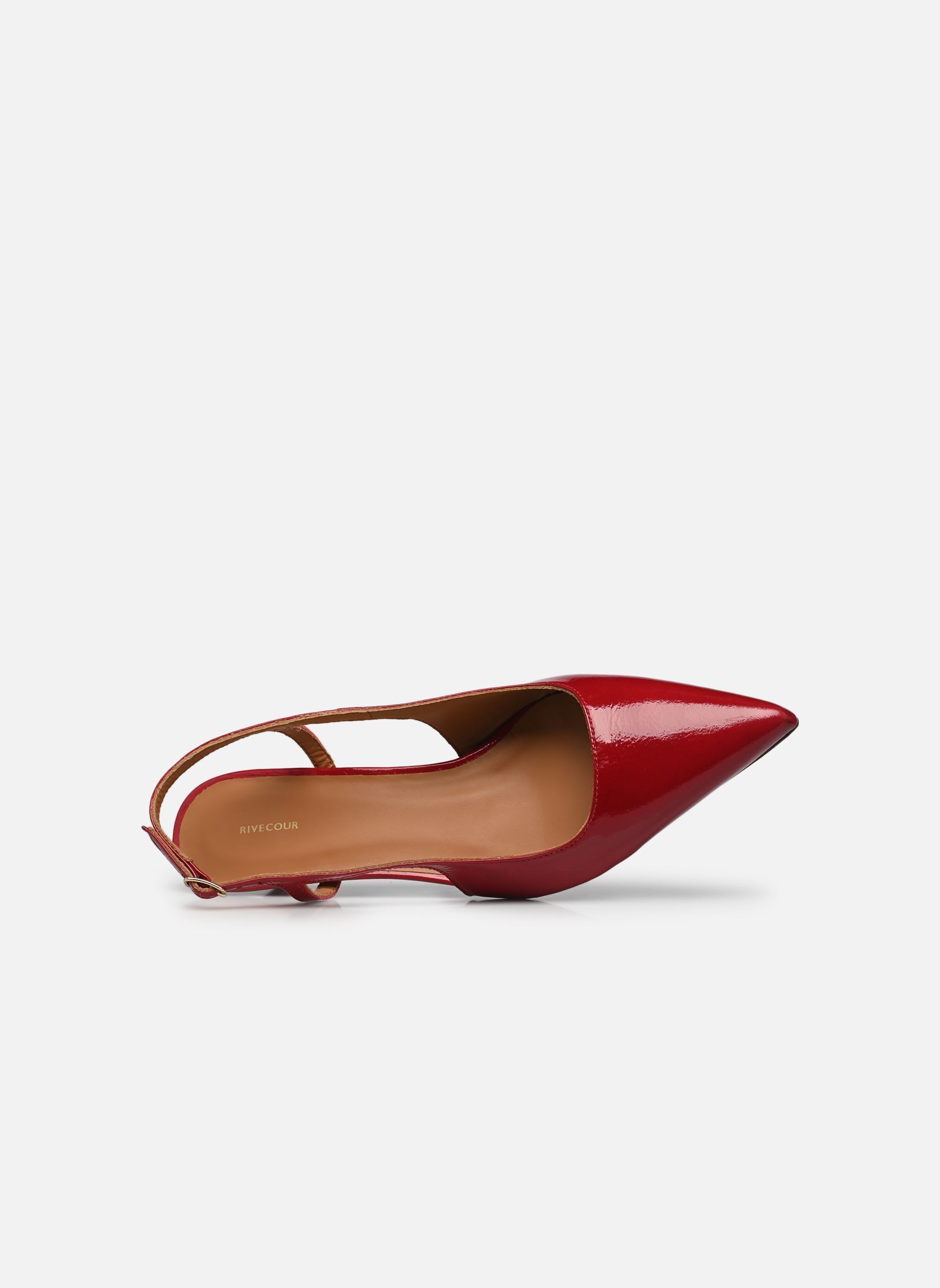 Slingback pumps Slingback n°412 - Cuir vernis - Rouge dames rood Rivecour Slingback pumps Slingback n°412 - Cuir vernis - Rouge dames rood ROUGE