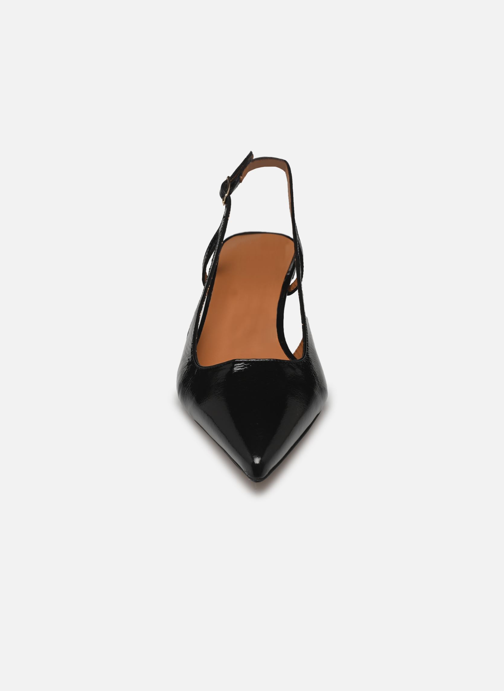 Pumps mit Riemchen Slingback n°412 - Cuir vernis - Noir damen schwarz Rivecour Pumps mit Riemchen Slingback n°412 - Cuir vernis - Noir damen schwarz NOIR