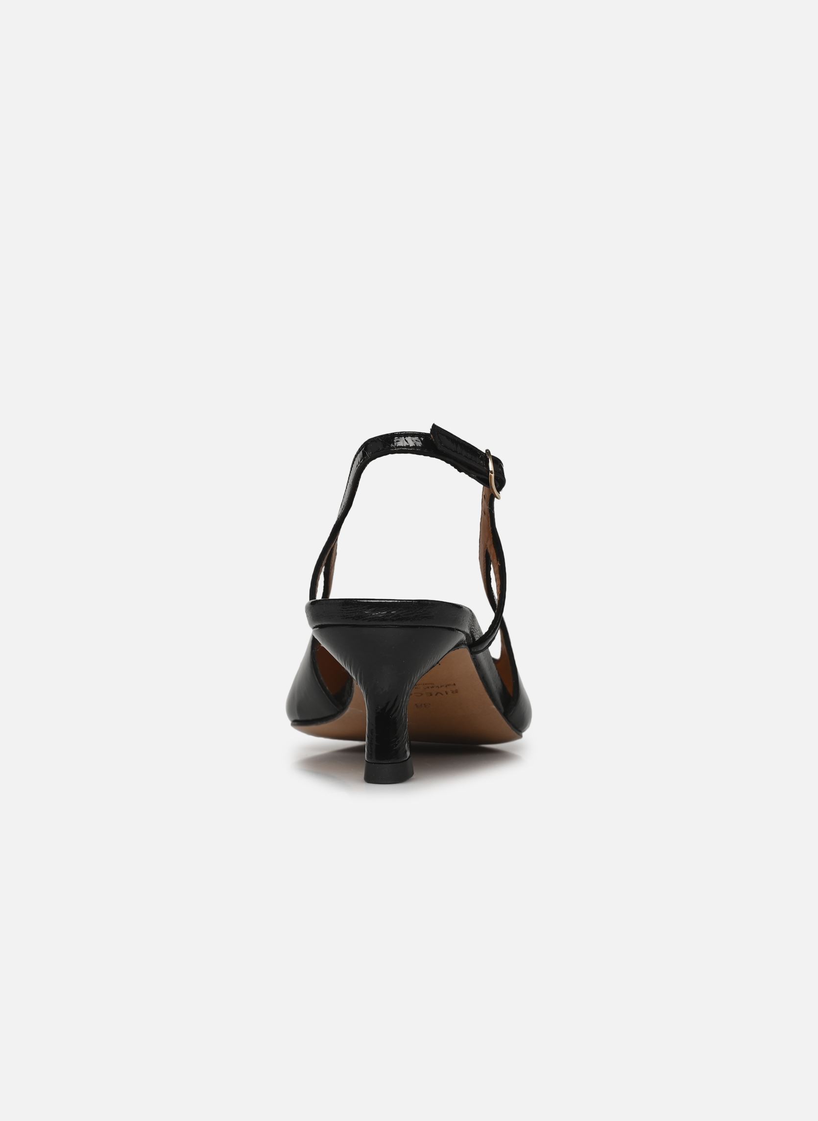 Pumps mit Riemchen Slingback n°412 - Cuir vernis - Noir damen schwarz Rivecour Pumps mit Riemchen Slingback n°412 - Cuir vernis - Noir damen schwarz NOIR