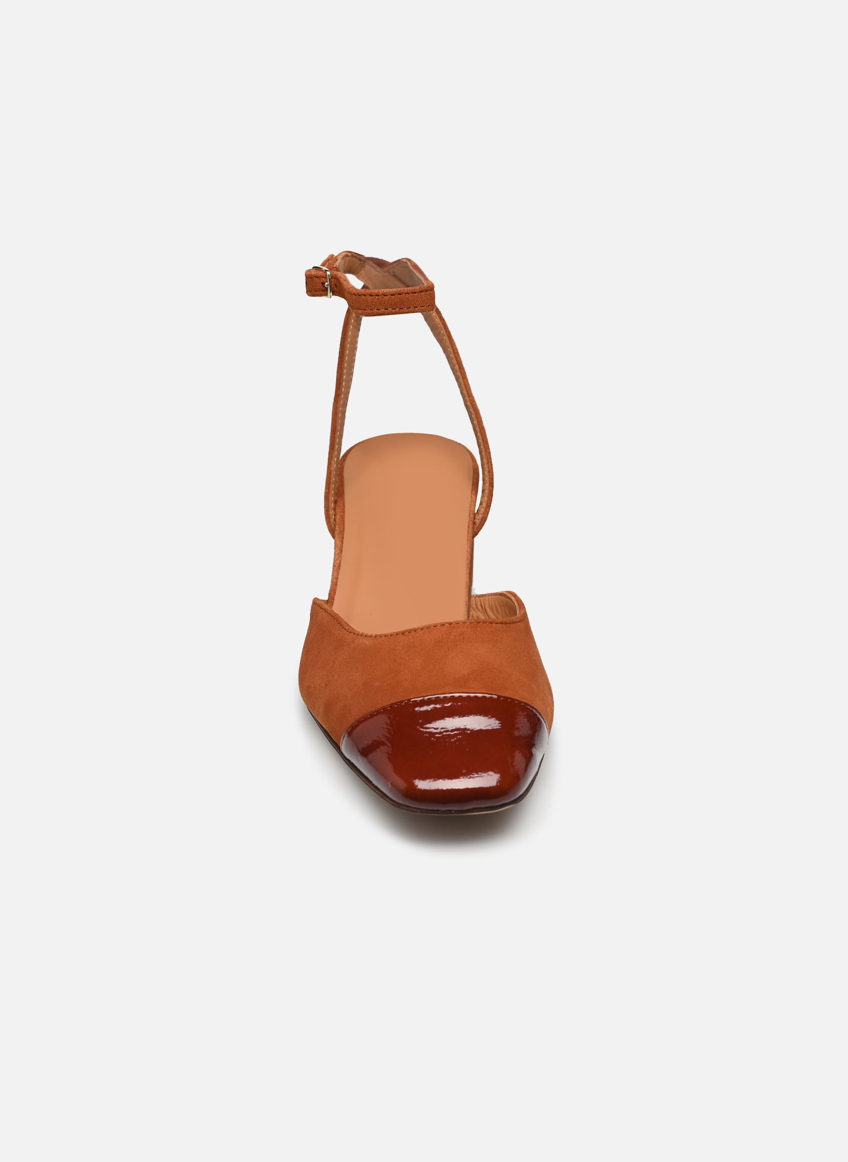 Zapatos de tacón con correas Babies n°429 - Suede - Noisette mujer marrón Rivecour Zapatos de tacón con correas Babies n°429 - Suede - Noisette mujer marrón NOISETTE