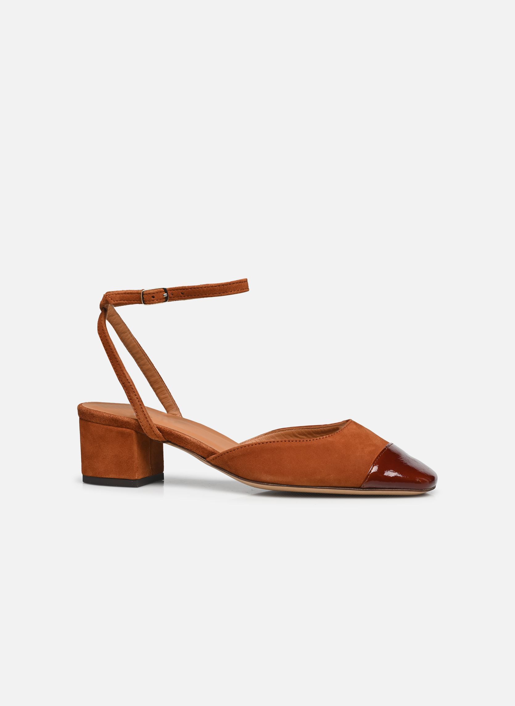 Zapatos de tacón con correas Babies n°429 - Suede - Noisette mujer marrón Rivecour Zapatos de tacón con correas Babies n°429 - Suede - Noisette mujer marrón NOISETTE