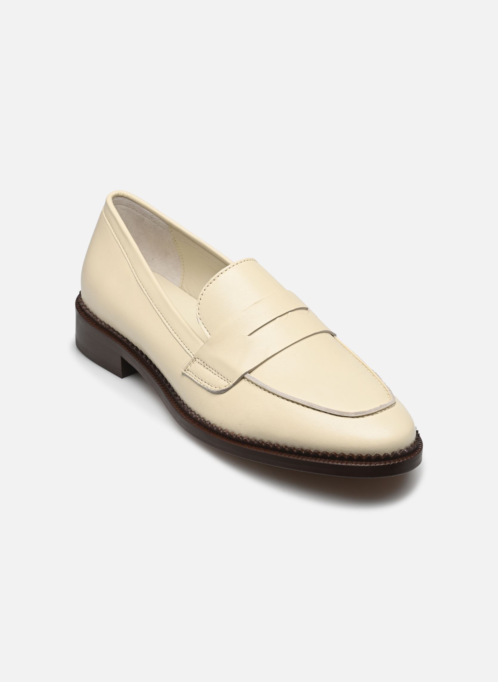 Mocassins Mocassins n°82 - Cuir nappa - Blanc cass femme blanc Rivecour Mocassins Mocassins n°82 - Cuir nappa - Blanc cass femme blanc BLANC CASSÉ