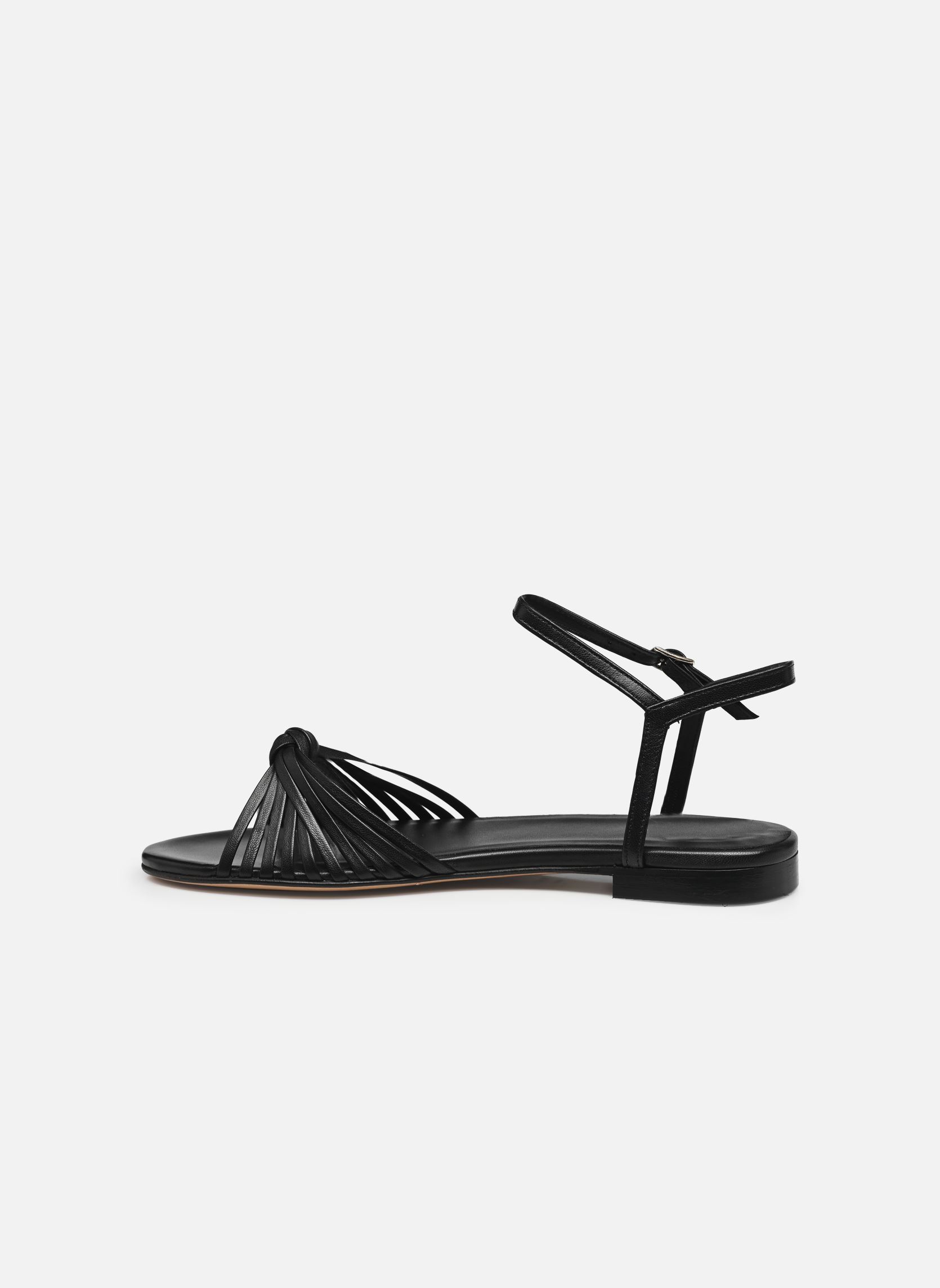 Sandales plates Sandales n°155 - Cuir - Noir femme noir Rivecour Sandales plates Sandales n°155 - Cuir - Noir femme noir NOIR
