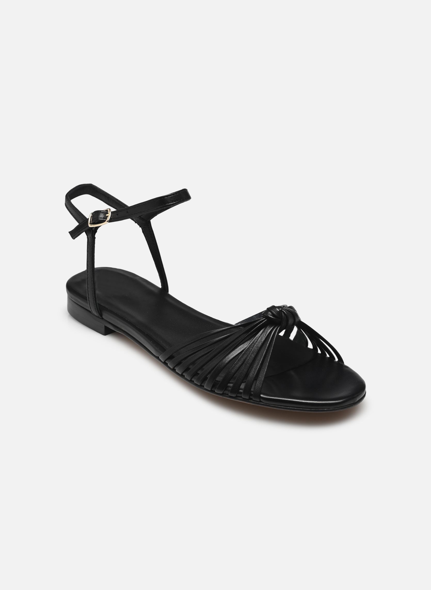 Sandales plates Sandales n°155 - Cuir - Noir femme noir Rivecour Sandales plates Sandales n°155 - Cuir - Noir femme noir NOIR