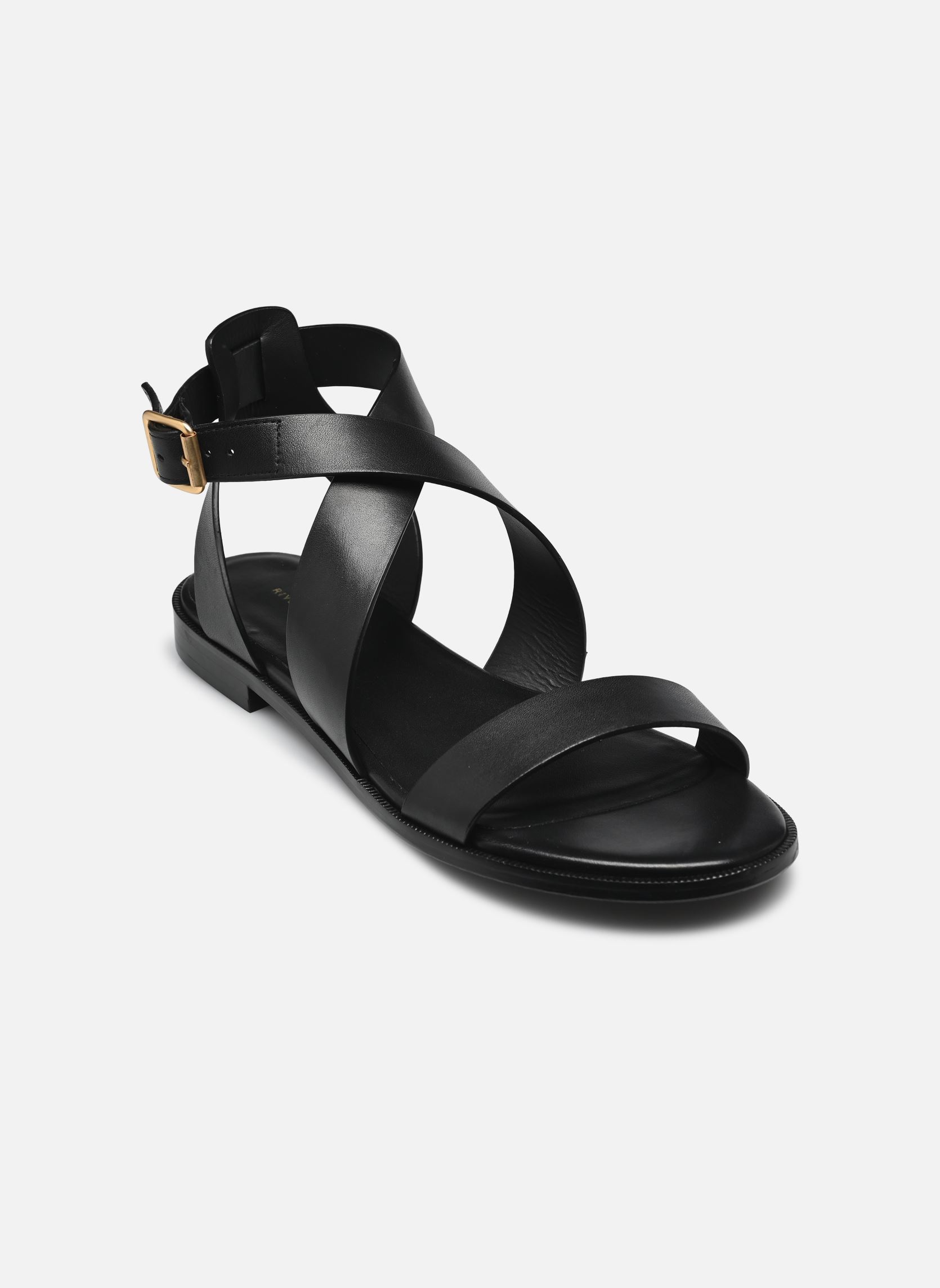 Sandales plates Sandales n°202 - Cuir - Noir femme noir Rivecour Sandales plates Sandales n°202 - Cuir - Noir femme noir NOIR