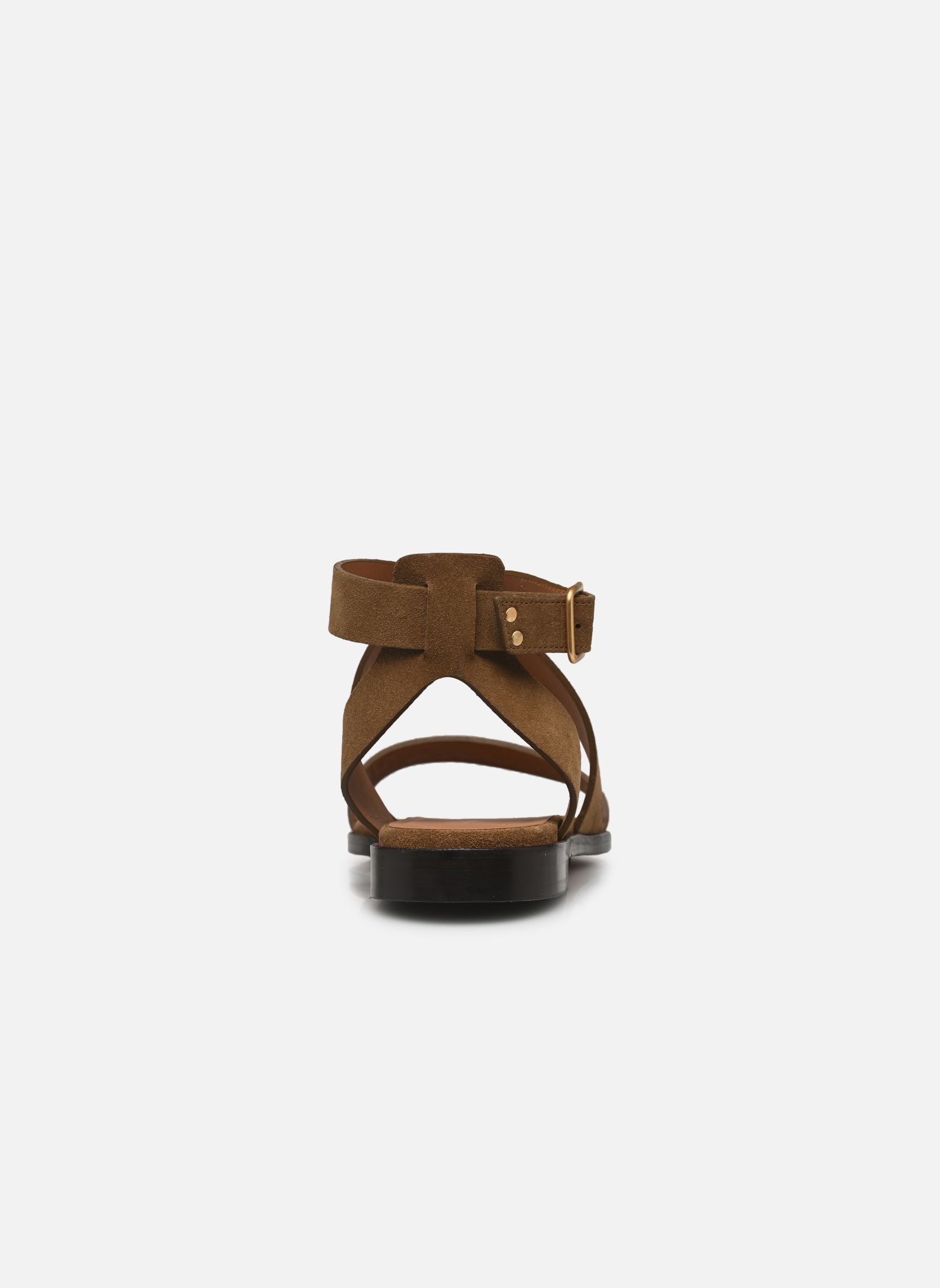 Flache Sandalen Sandales n°202 - Suede - Ecorce damen grün Rivecour Flache Sandalen Sandales n°202 - Suede - Ecorce damen grün ECORCE