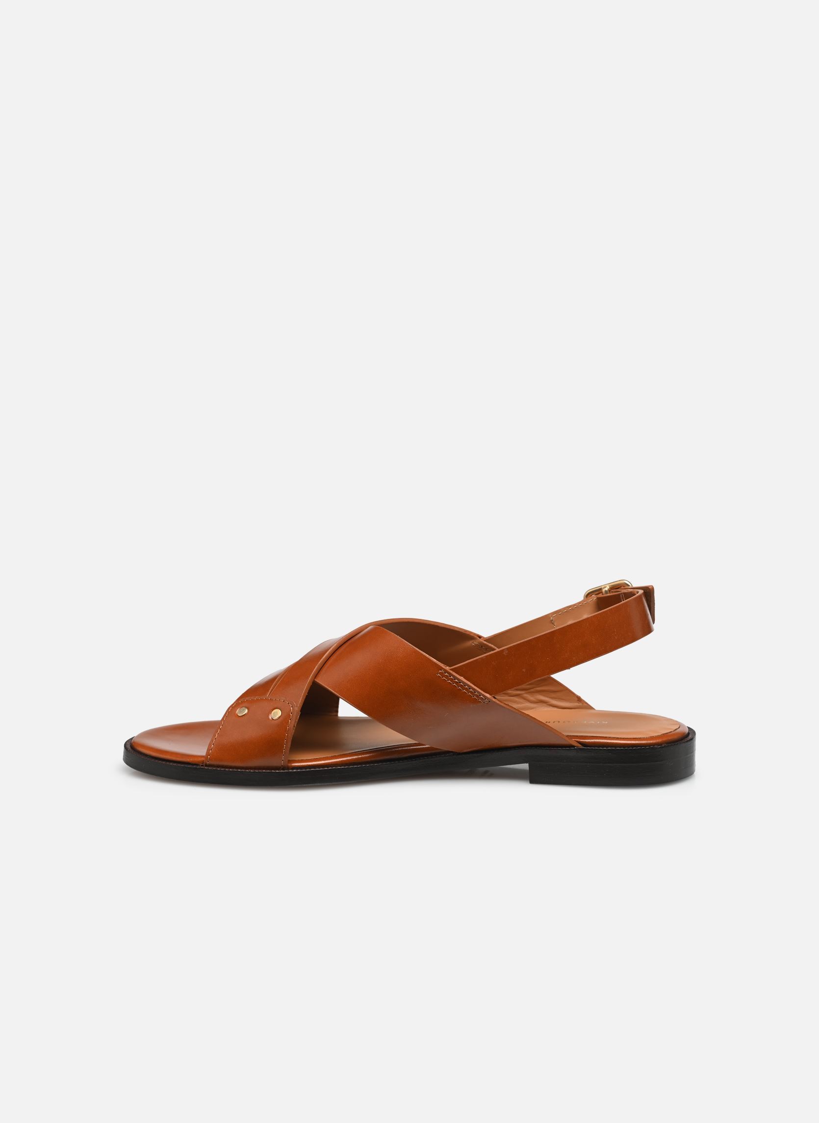 Sandalias planas Sandales n°204 - Cuir - Cognac mujer marrón Rivecour Sandalias planas Sandales n°204 - Cuir - Cognac mujer marrón COGNAC
