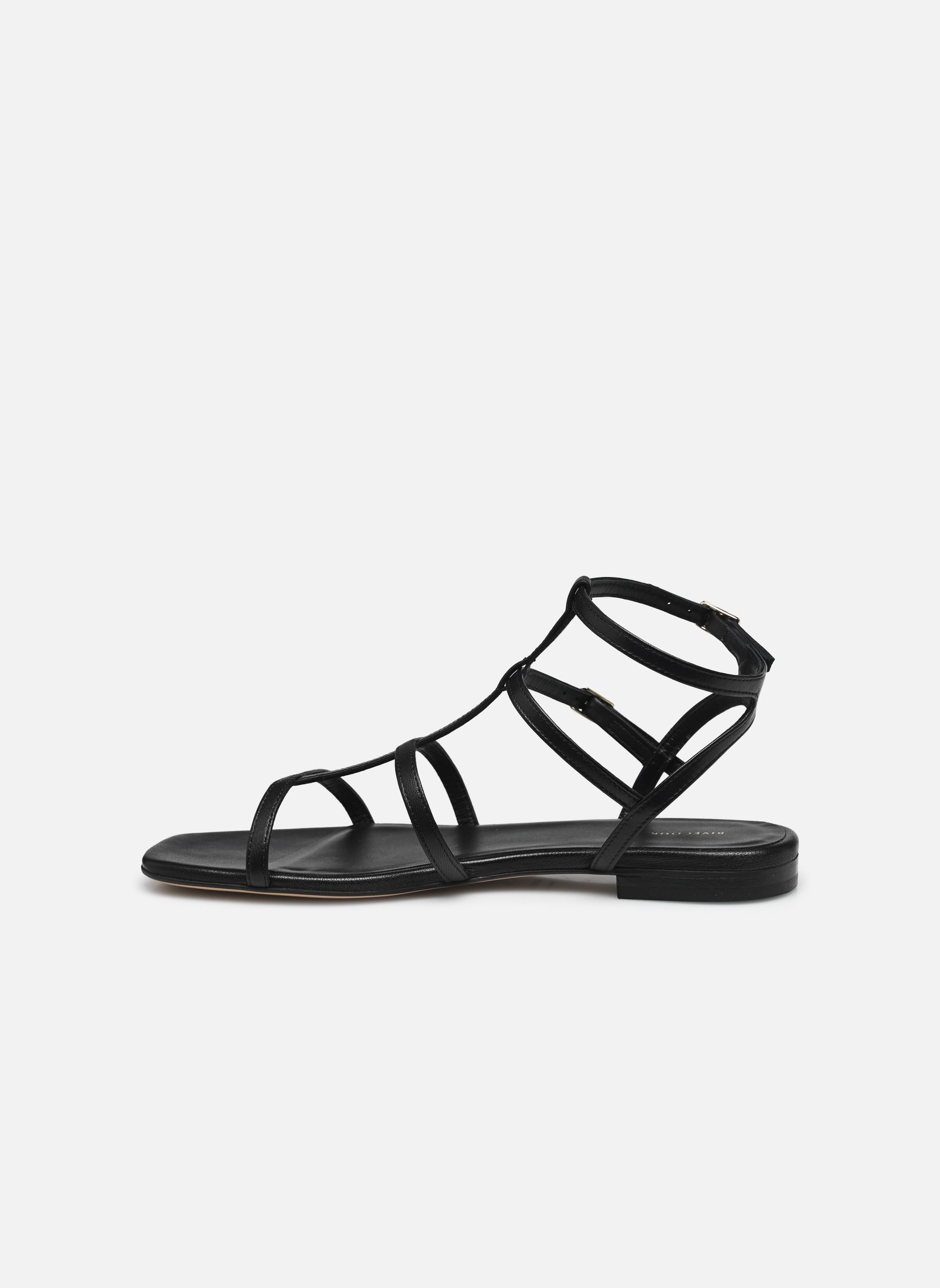 Sandali piatti Sandales n°210 - Cuir - Noir donna nero Rivecour Sandali piatti Sandales n°210 - Cuir - Noir donna nero NOIR
