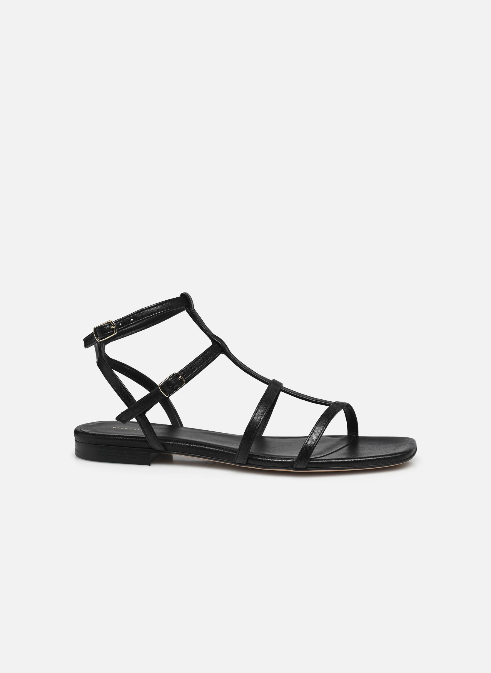 Sandali piatti Sandales n°210 - Cuir - Noir donna nero Rivecour Sandali piatti Sandales n°210 - Cuir - Noir donna nero NOIR
