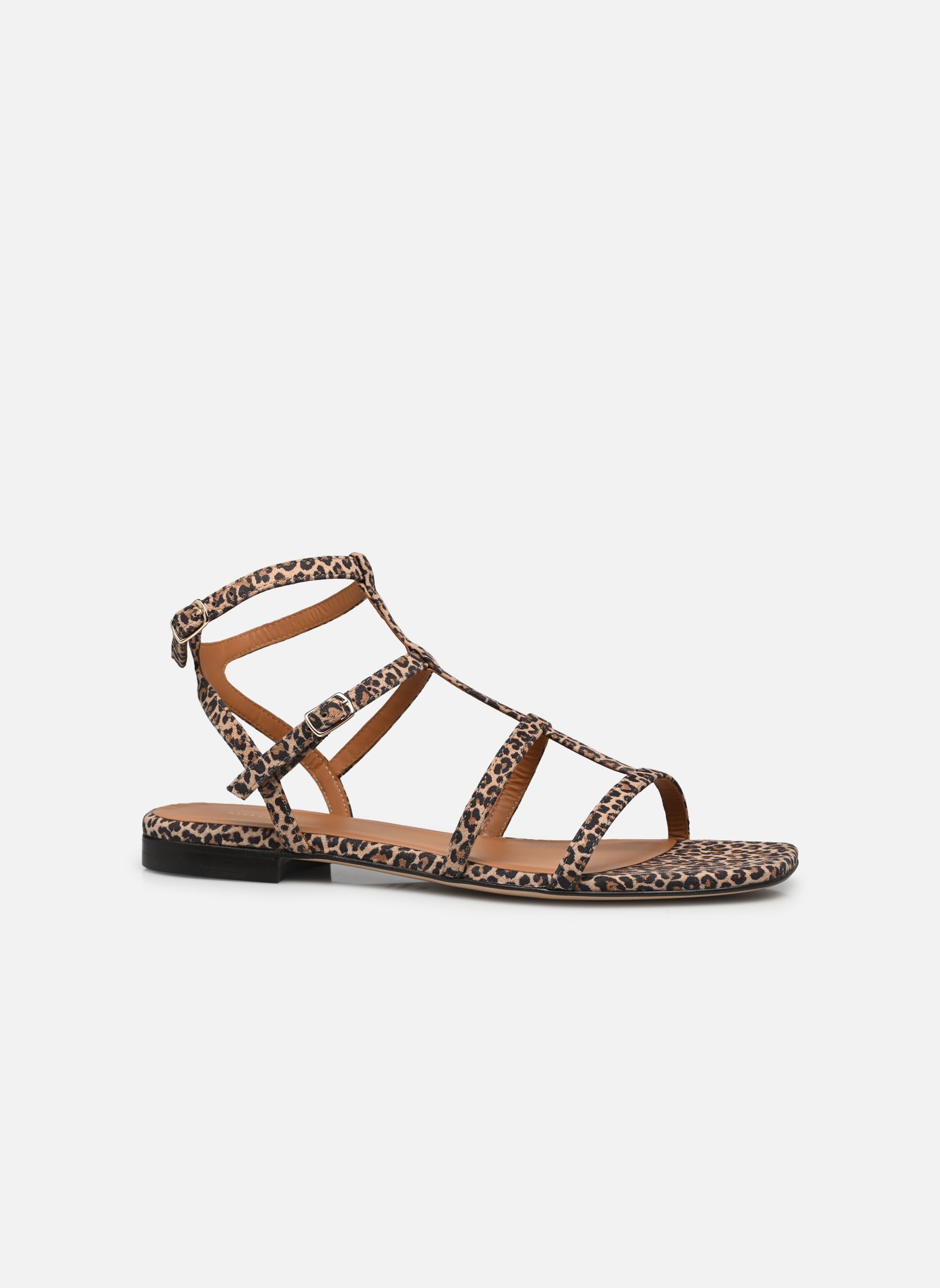 Flache Sandalen Sandales n°210 - Cuir imprimé - Léopard damen beige Rivecour Flache Sandalen Sandales n°210 - Cuir imprimé - Léopard damen beige LÉOPARD