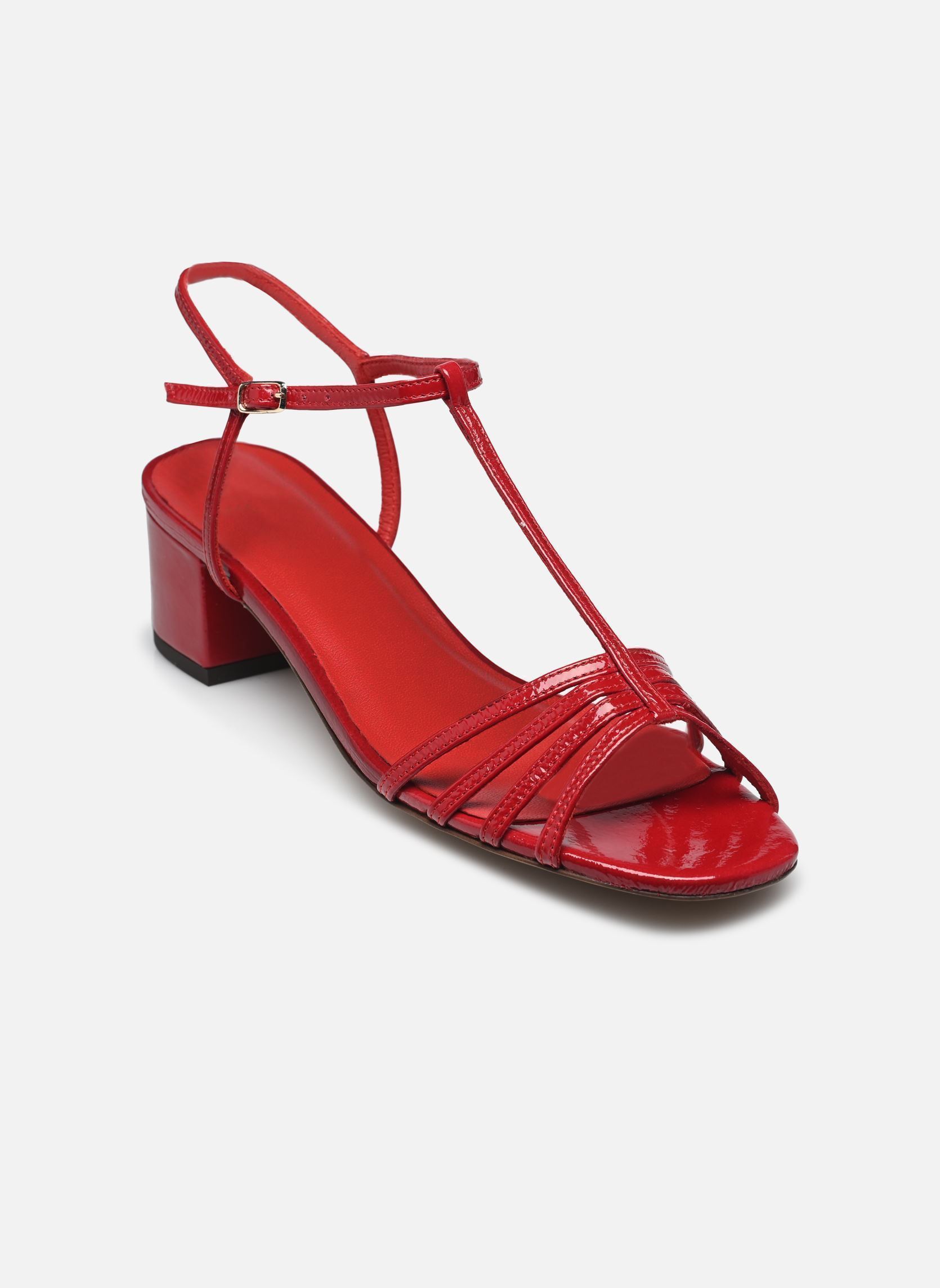 Sandales Sandales n°441 - Cuir vernis - Rouge femme rouge Rivecour Sandales Sandales n°441 - Cuir vernis - Rouge femme rouge ROUGE