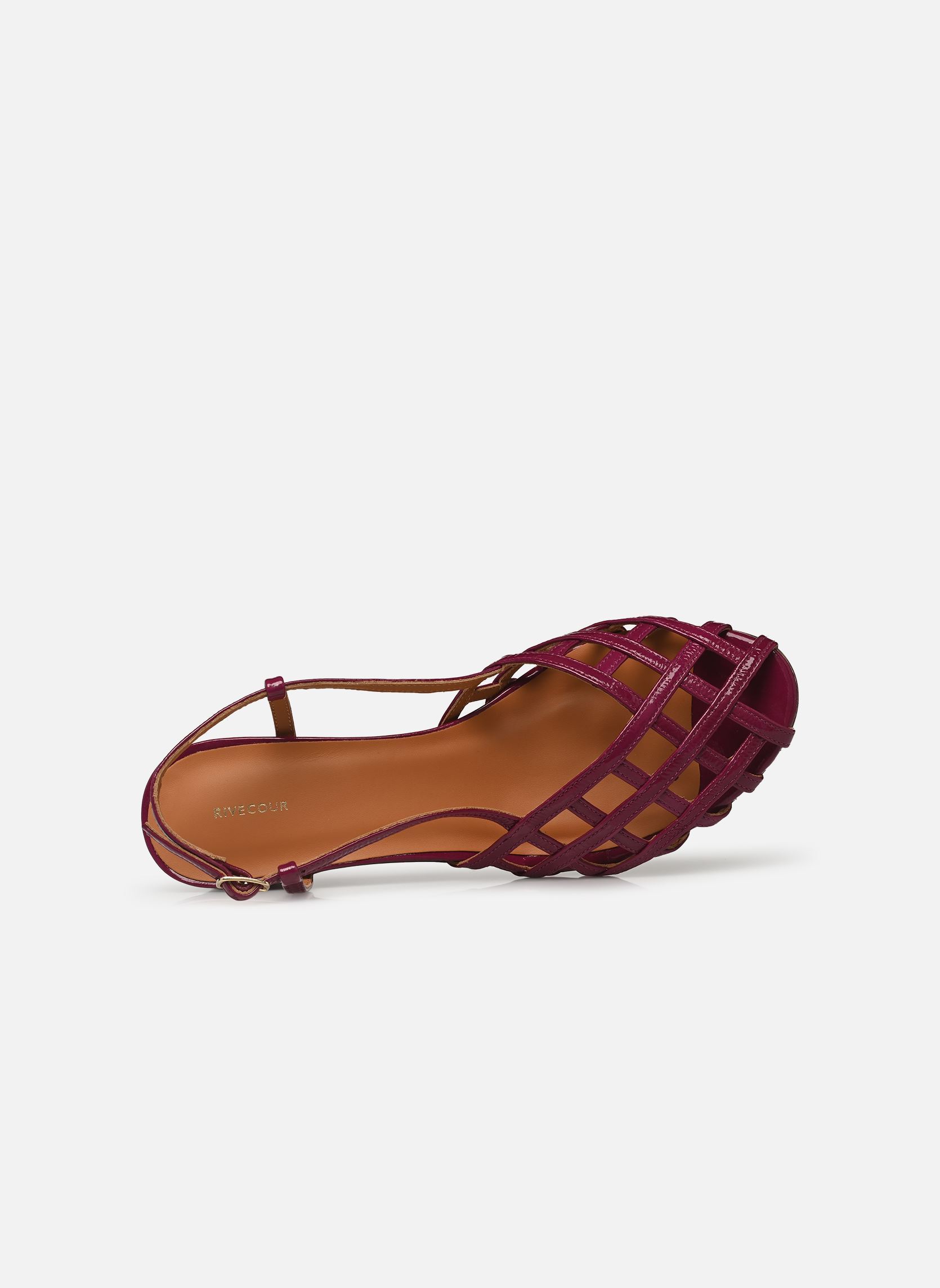 Sandales Sandales n°455 - Cuir vernis - Prune femme violet Rivecour Sandales Sandales n°455 - Cuir vernis - Prune femme violet PRUNE