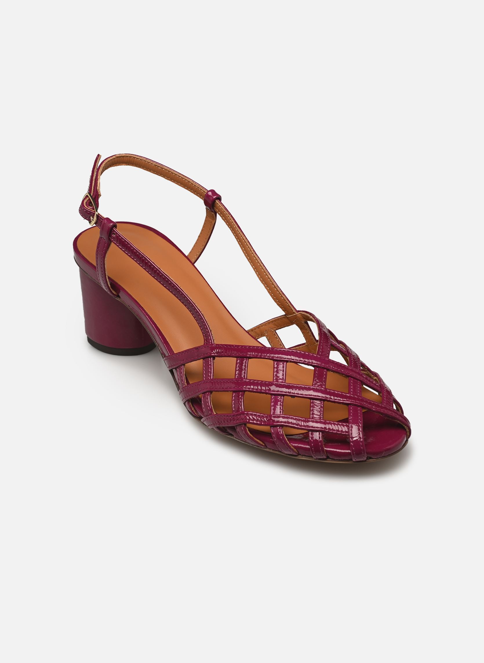 Sandales Sandales n°455 - Cuir vernis - Prune femme violet Rivecour Sandales Sandales n°455 - Cuir vernis - Prune femme violet PRUNE