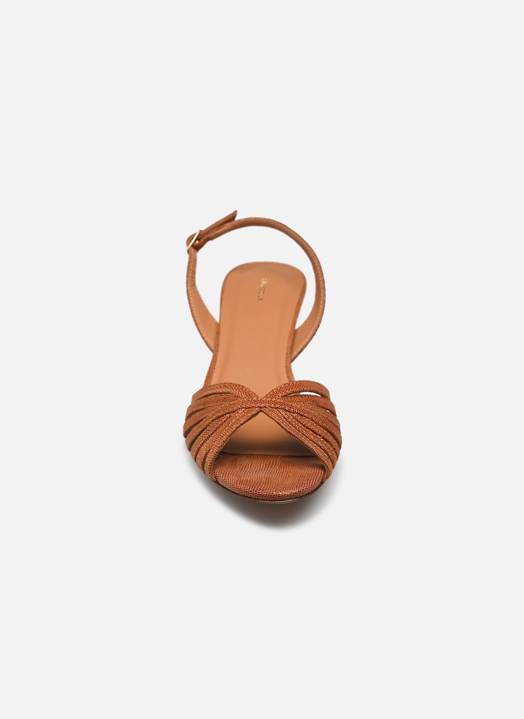Sandales Sandales n°460 - Cuir imprimé façon léza femme marron Rivecour Sandales Sandales n°460 - Cuir imprimé façon léza femme marron COGNAC