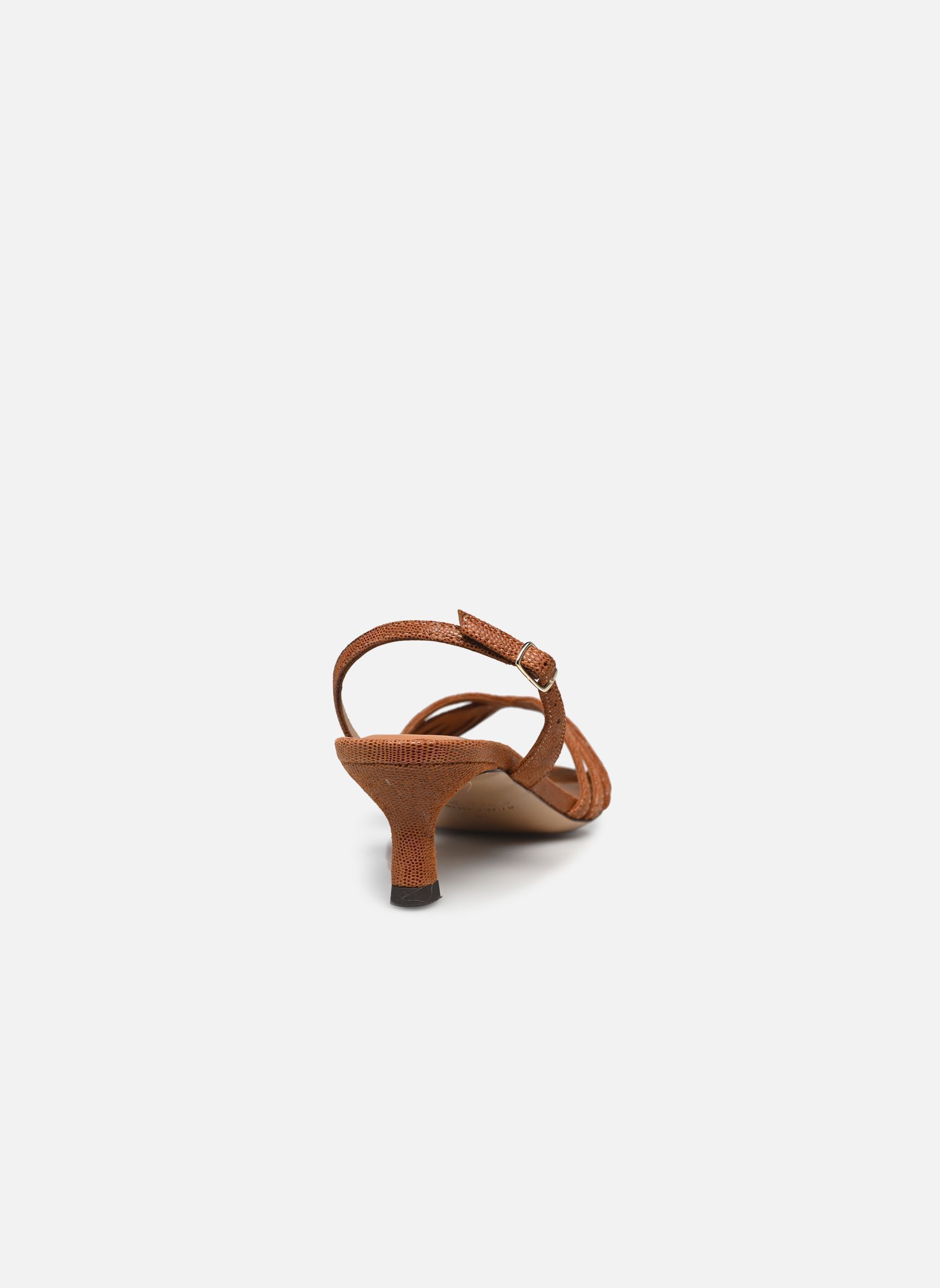 Sandales Sandales n°460 - Cuir imprimé façon léza femme marron Rivecour Sandales Sandales n°460 - Cuir imprimé façon léza femme marron COGNAC