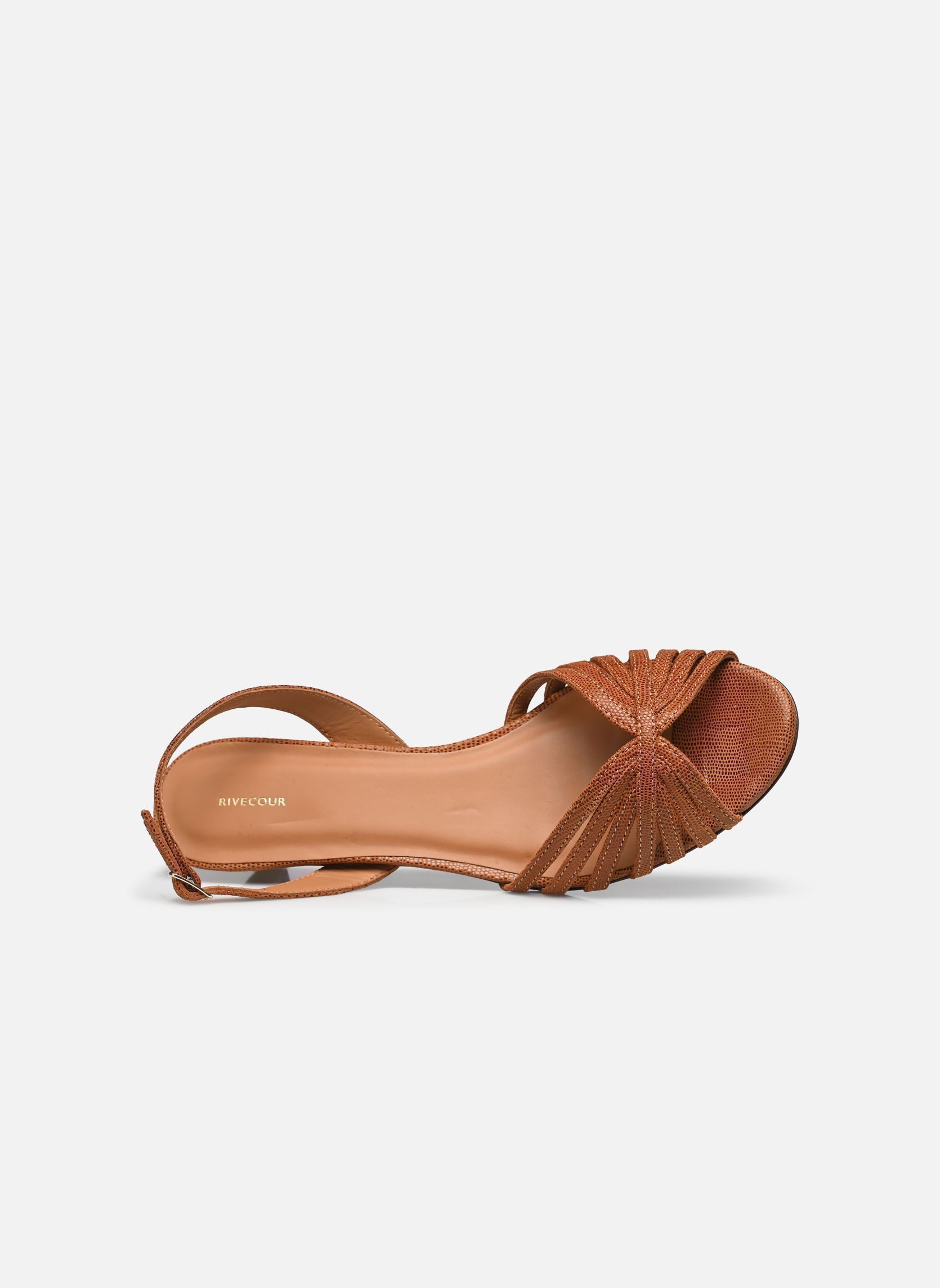 Sandales Sandales n°460 - Cuir imprimé façon léza femme marron Rivecour Sandales Sandales n°460 - Cuir imprimé façon léza femme marron COGNAC