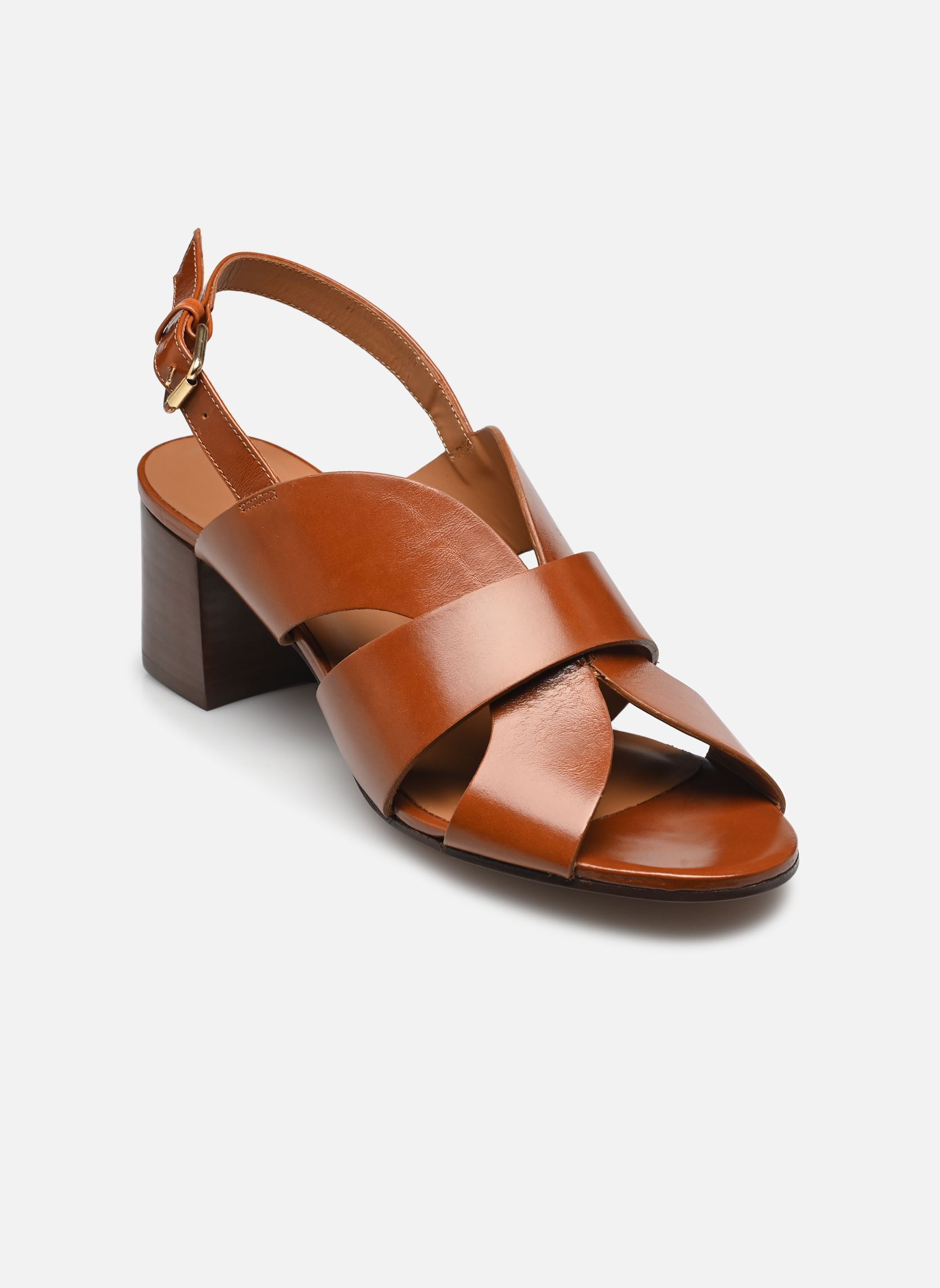 Sandalen Sandales n°551 - Cuir - Cognac dames bruin Rivecour Sandalen Sandales n°551 - Cuir - Cognac dames bruin COGNAC