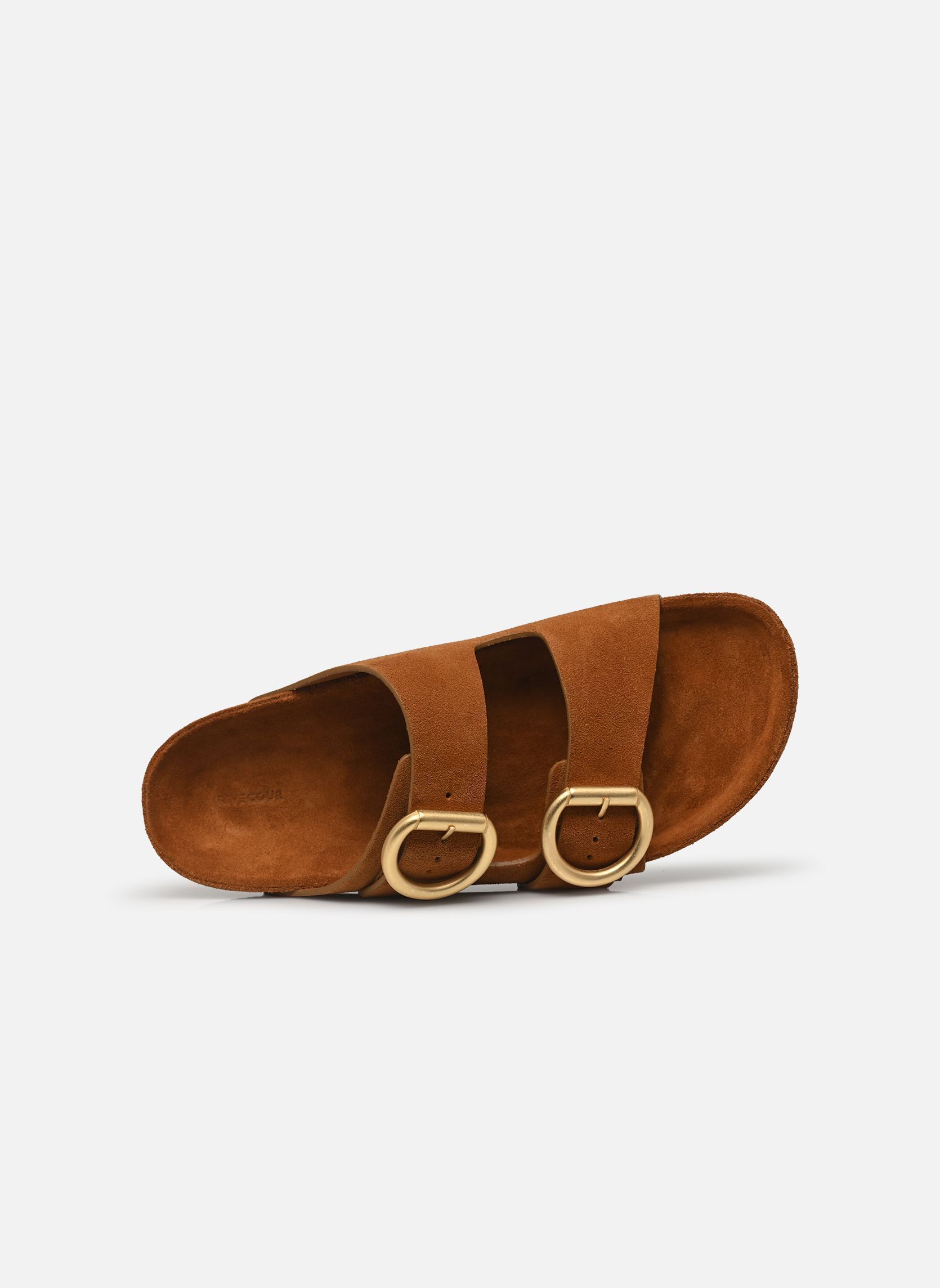 Zuecos y mules Mules n°62 - Suede - Cognac mujer marrón Rivecour Zuecos y mules Mules n°62 - Suede - Cognac mujer marrón COGNAC
