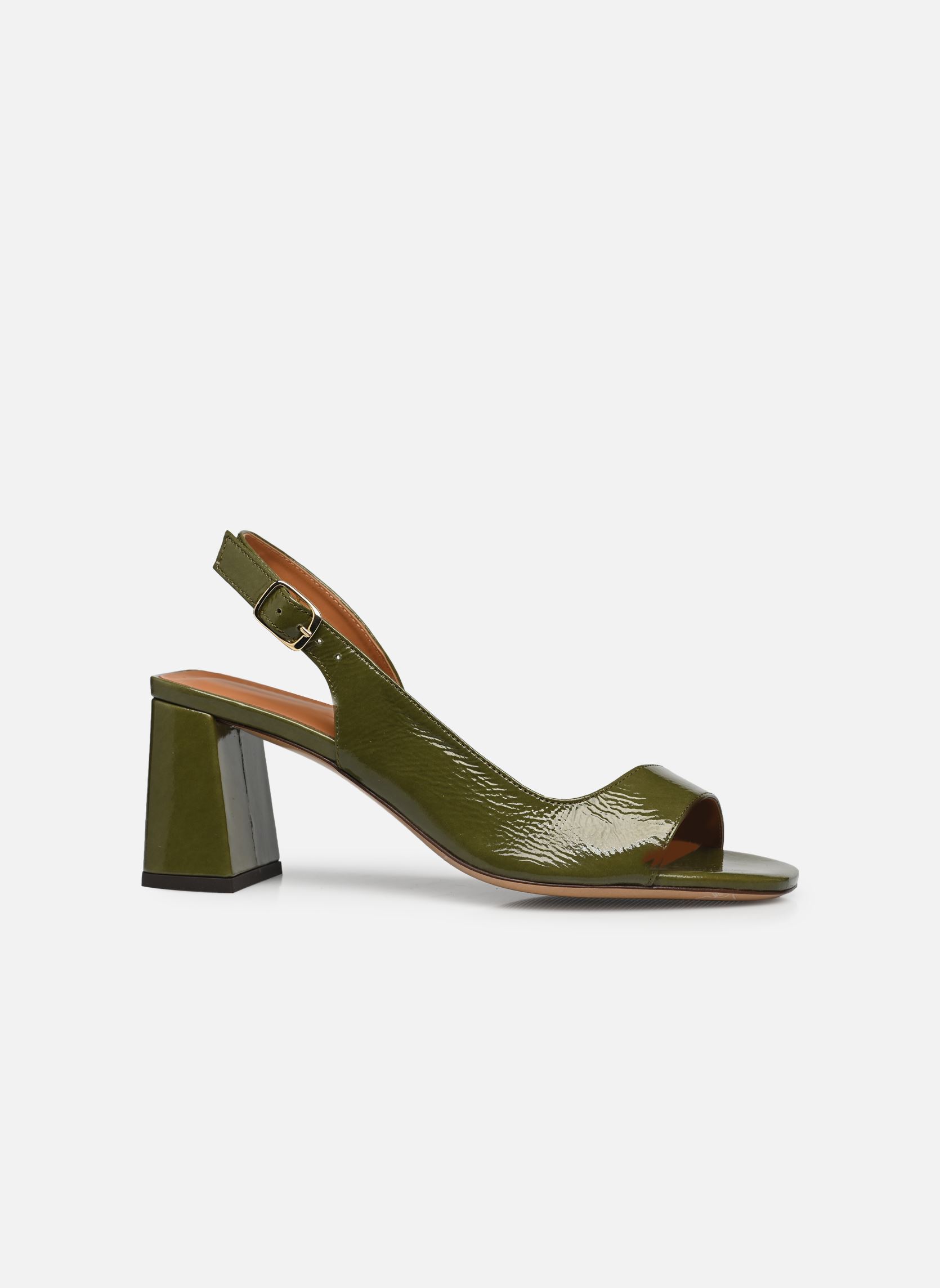 Sandalen Sandales n°674 - Cuir vernis - Kaki damen grün Rivecour Sandalen Sandales n°674 - Cuir vernis - Kaki damen grün KAKI