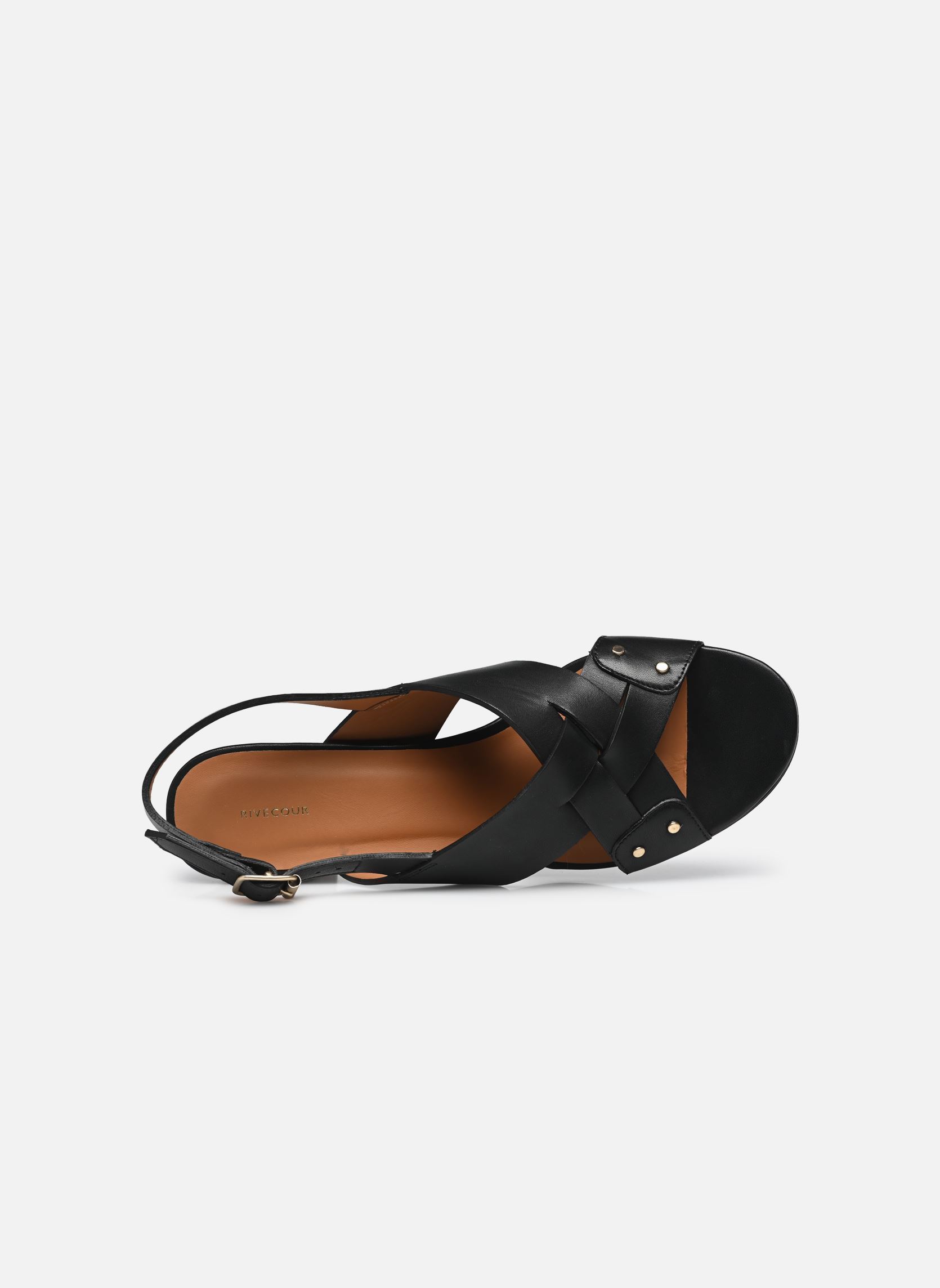 Sandalias Sandales n°688 - Cuir - Noir mujer negro Rivecour Sandalias Sandales n°688 - Cuir - Noir mujer negro NOIR