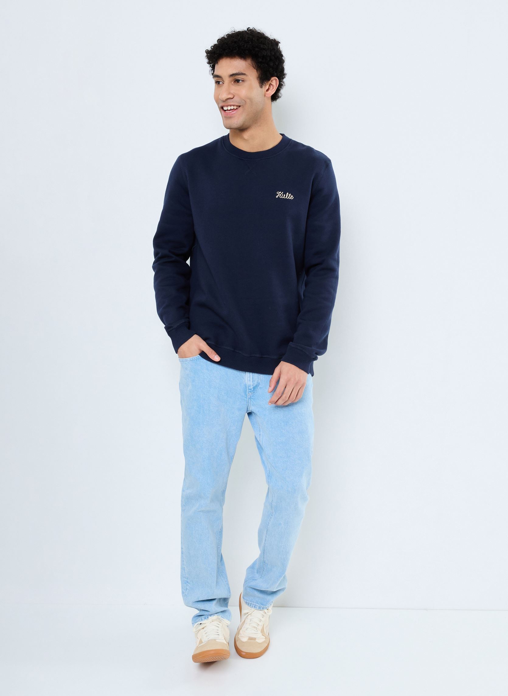 Sweatshirts SW SCRIPT heren blauw Kulte Sweatshirts SW SCRIPT heren blauw NAVY