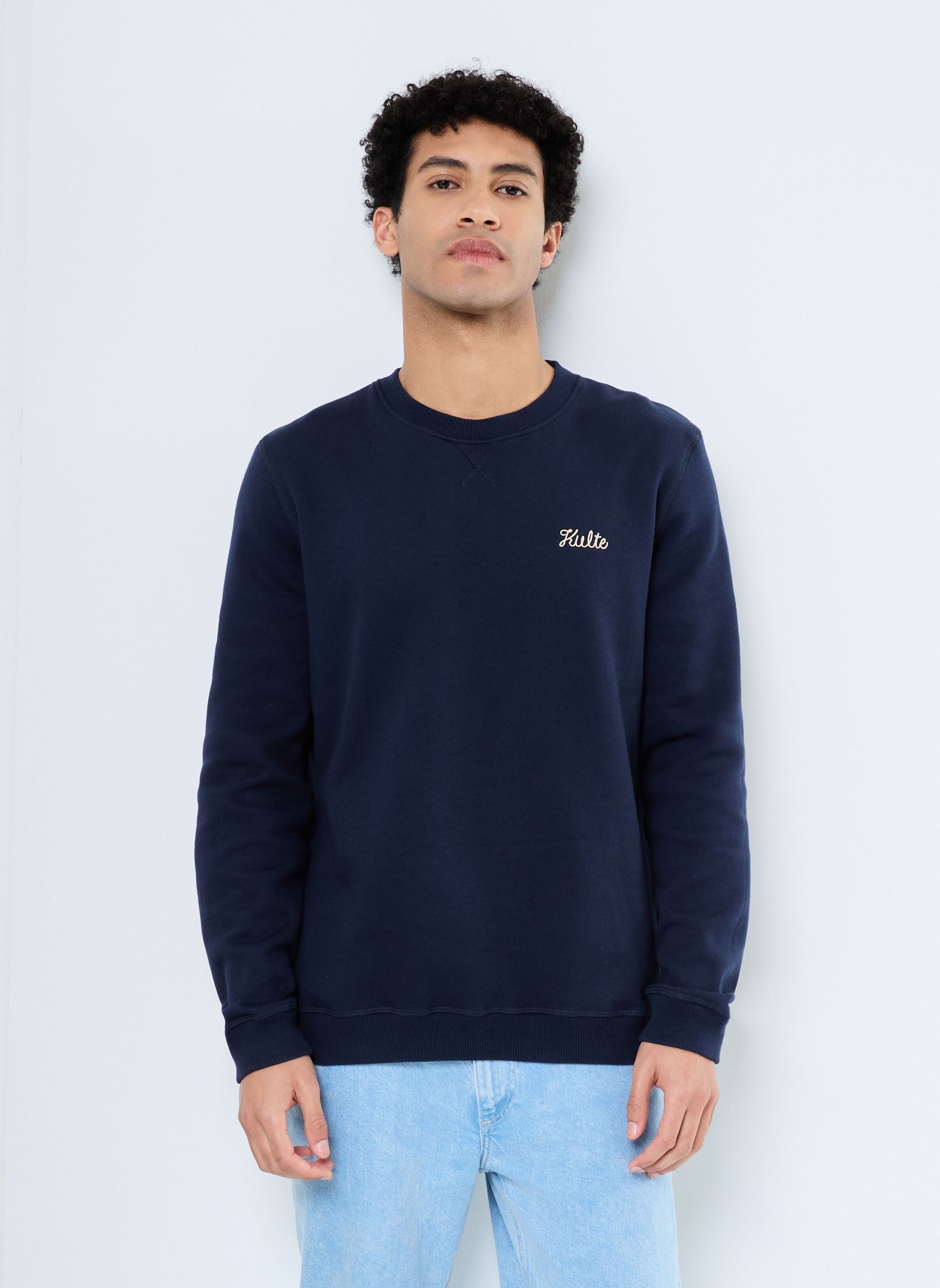 Sweatshirts SW SCRIPT heren blauw Kulte Sweatshirts SW SCRIPT heren blauw NAVY