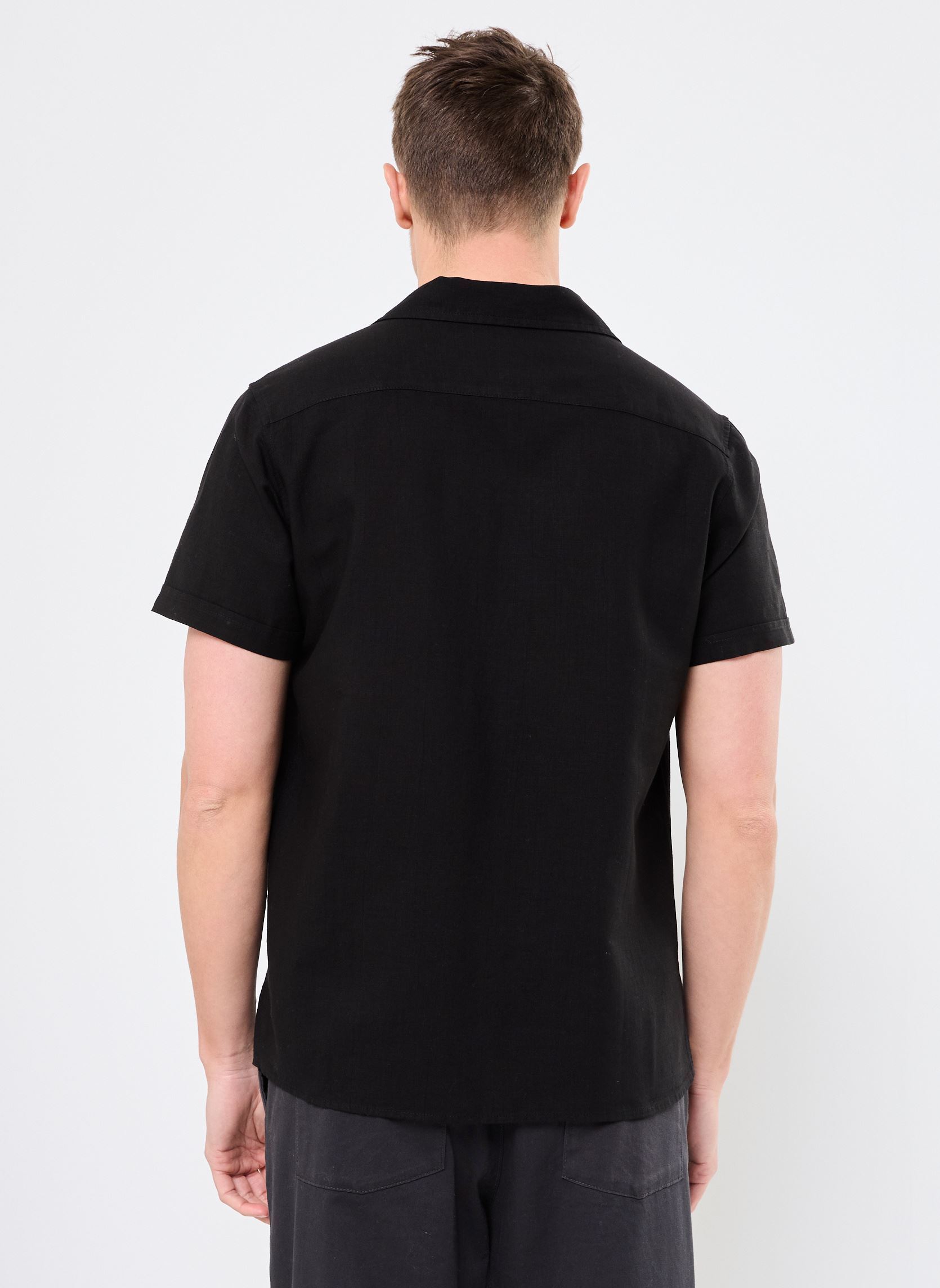 Chemises SHIRT LIN homme noir Kulte Chemises SHIRT LIN homme noir BLACK