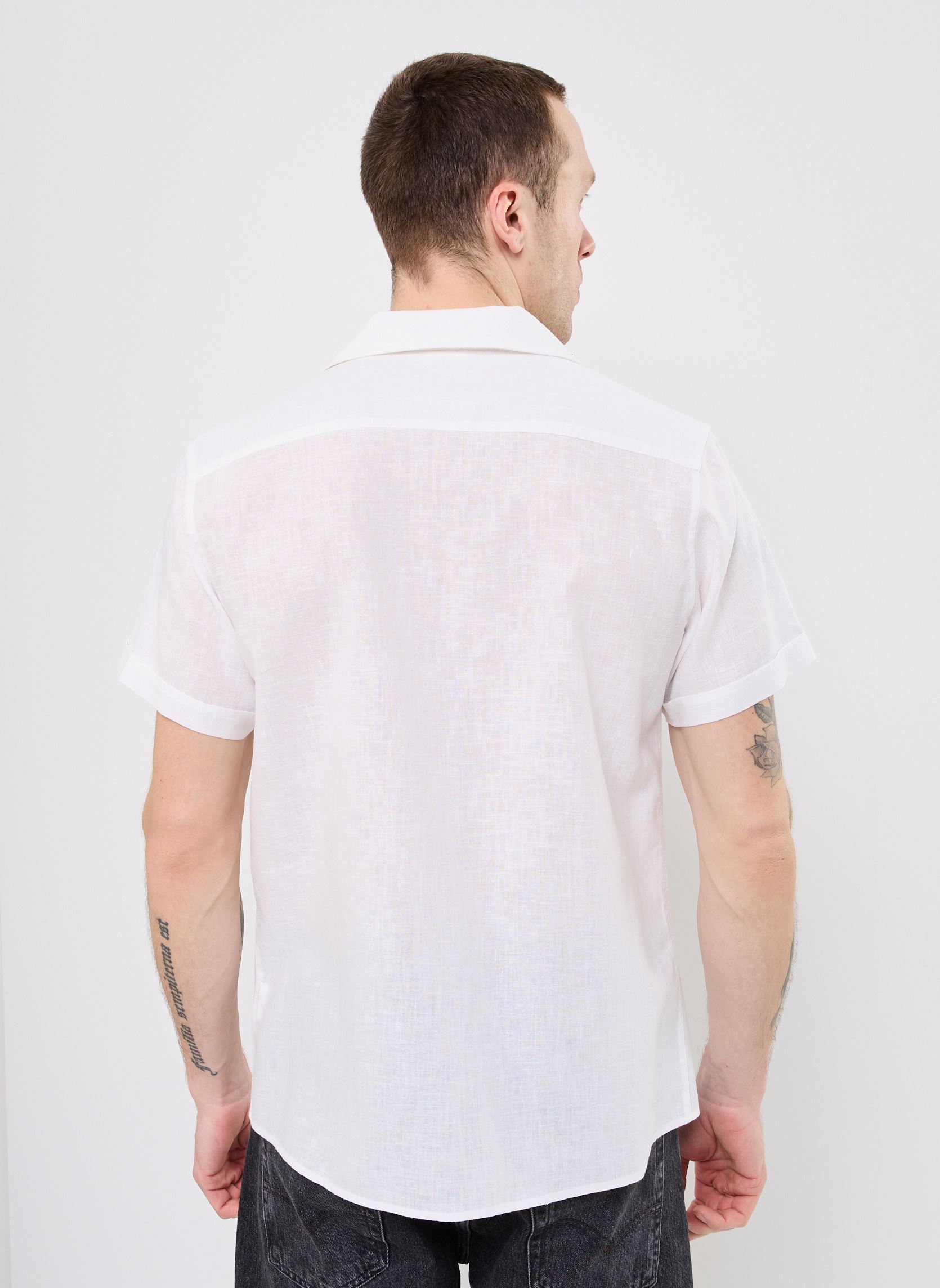 Chemises SHIRT LIN homme blanc Kulte Chemises SHIRT LIN homme blanc OFF WHITE