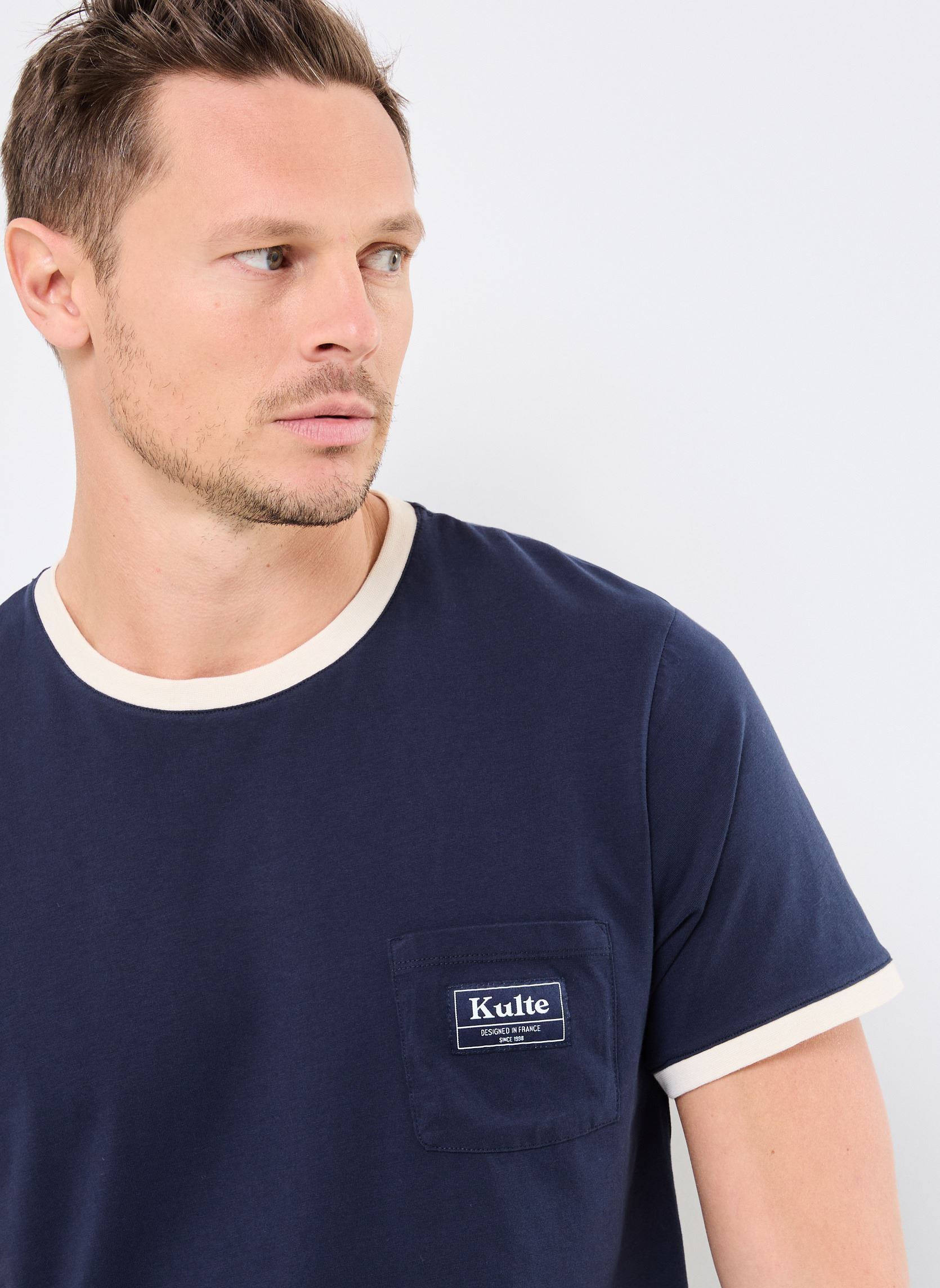 Tee-shirts manches courtes TS SMART POCKET homme bleu Kulte Tee-shirts manches courtes TS SMART POCKET homme bleu NAVY