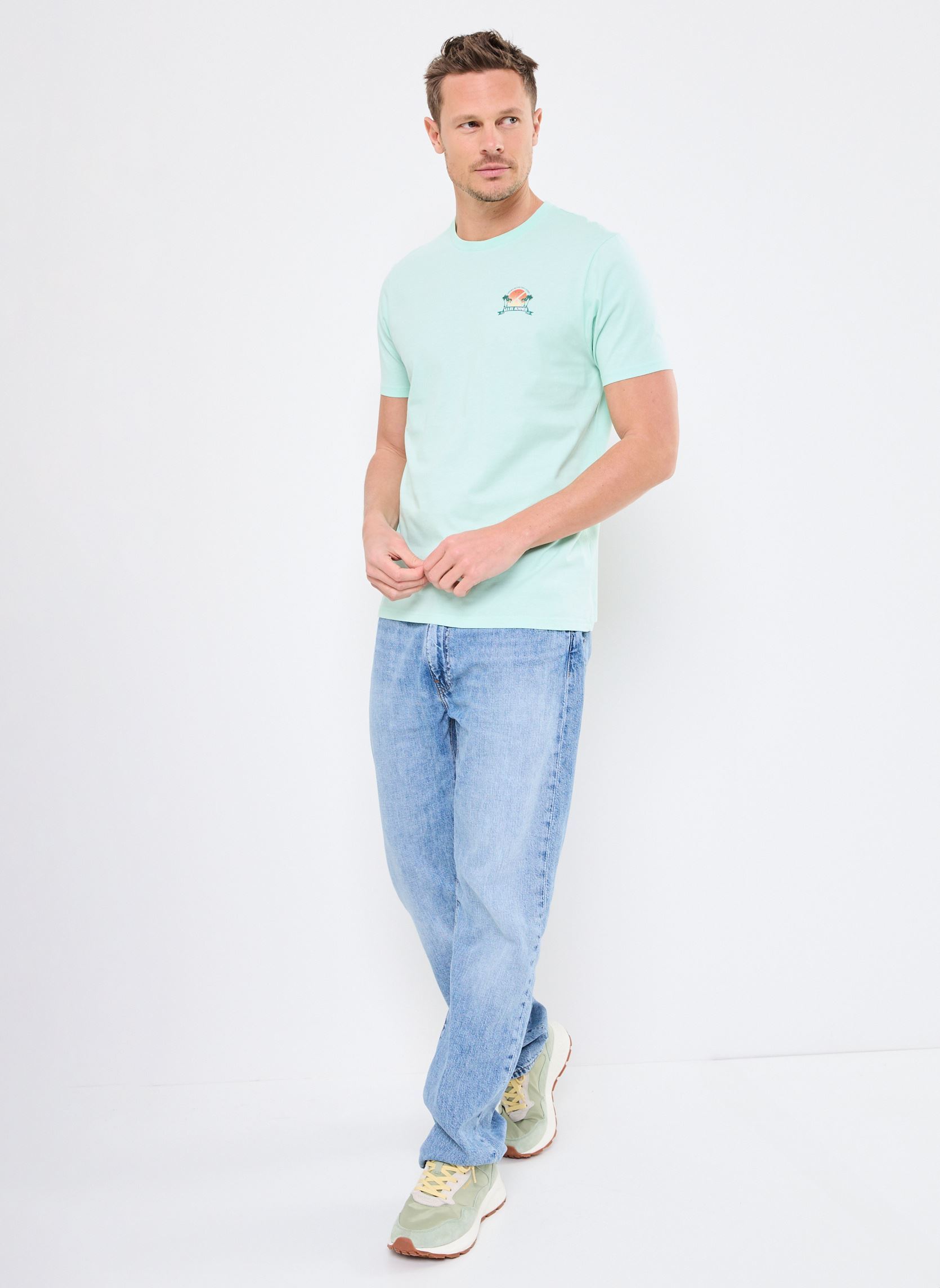 Kurzarm-T-Shirts TS SUNSET SQUARE herren grün Kulte Kurzarm-T-Shirts TS SUNSET SQUARE herren grün MINT