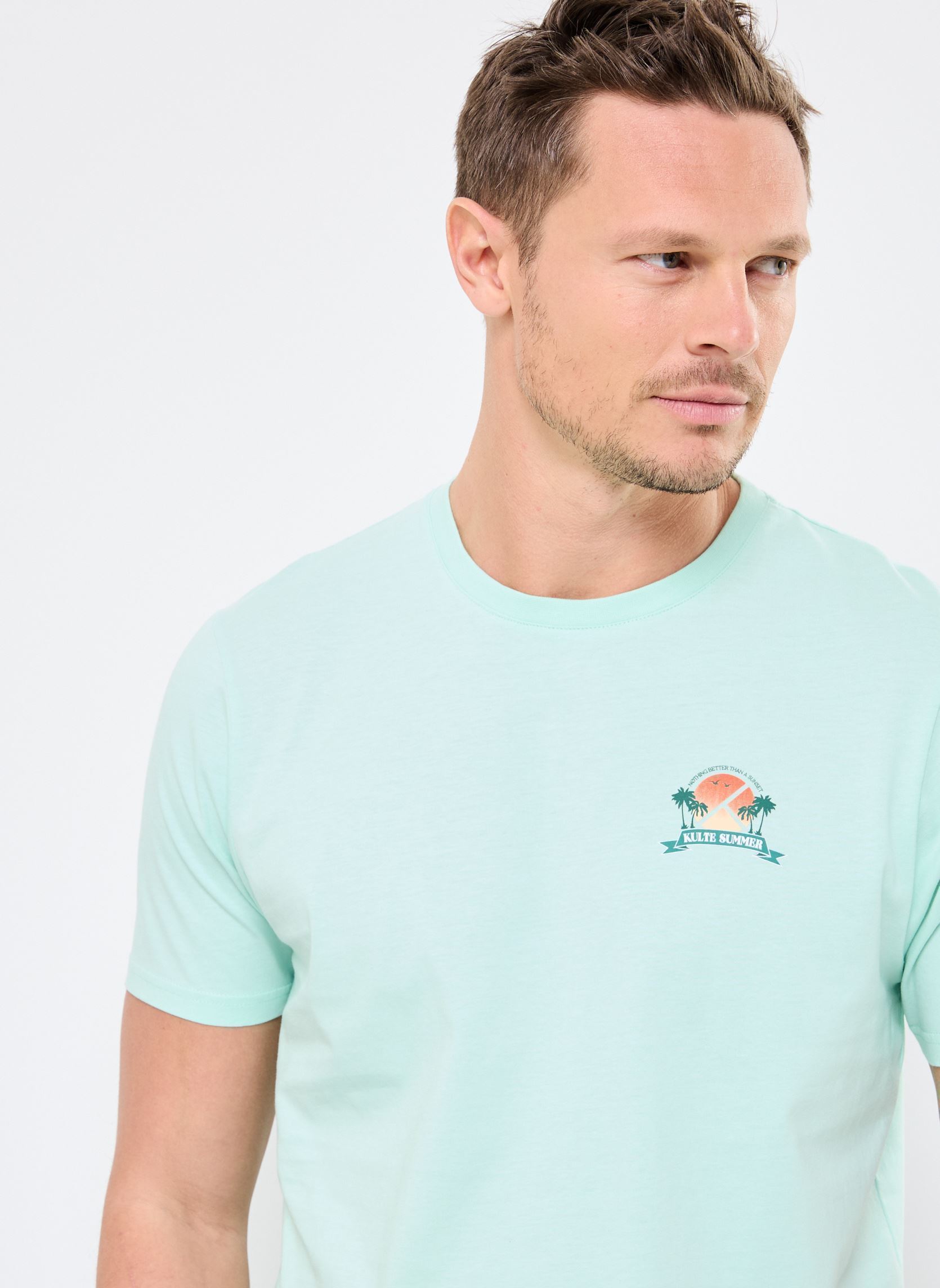 Kurzarm-T-Shirts TS SUNSET SQUARE herren grün Kulte Kurzarm-T-Shirts TS SUNSET SQUARE herren grün MINT