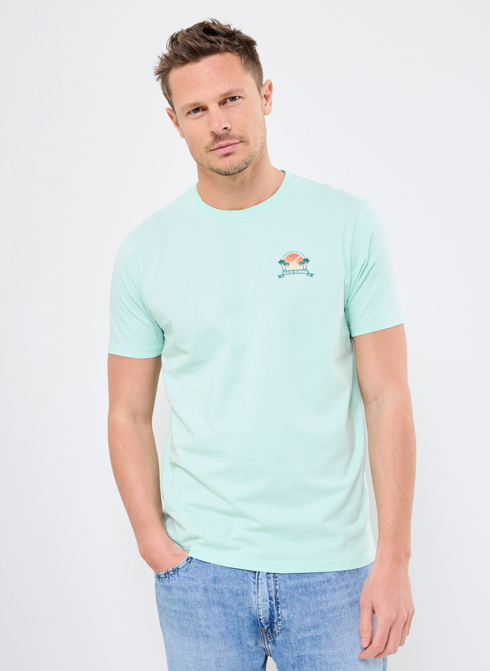 Kurzarm-T-Shirts TS SUNSET SQUARE herren grün Kulte Kurzarm-T-Shirts TS SUNSET SQUARE herren grün MINT
